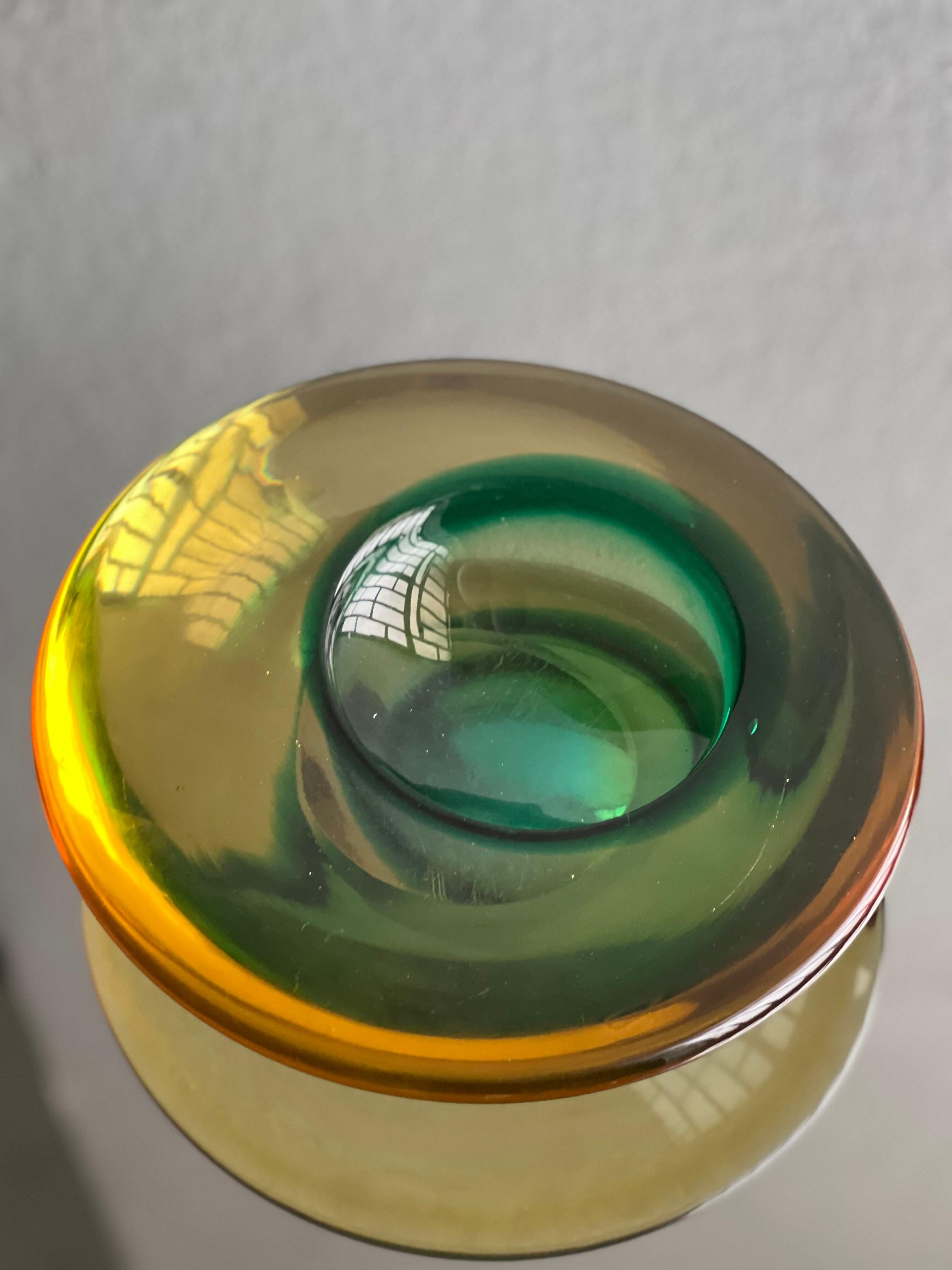 Gran cuenco escultórico de cristal de Murano de Antonio da Ros Cenedese, fabricado en Italia en venta 5