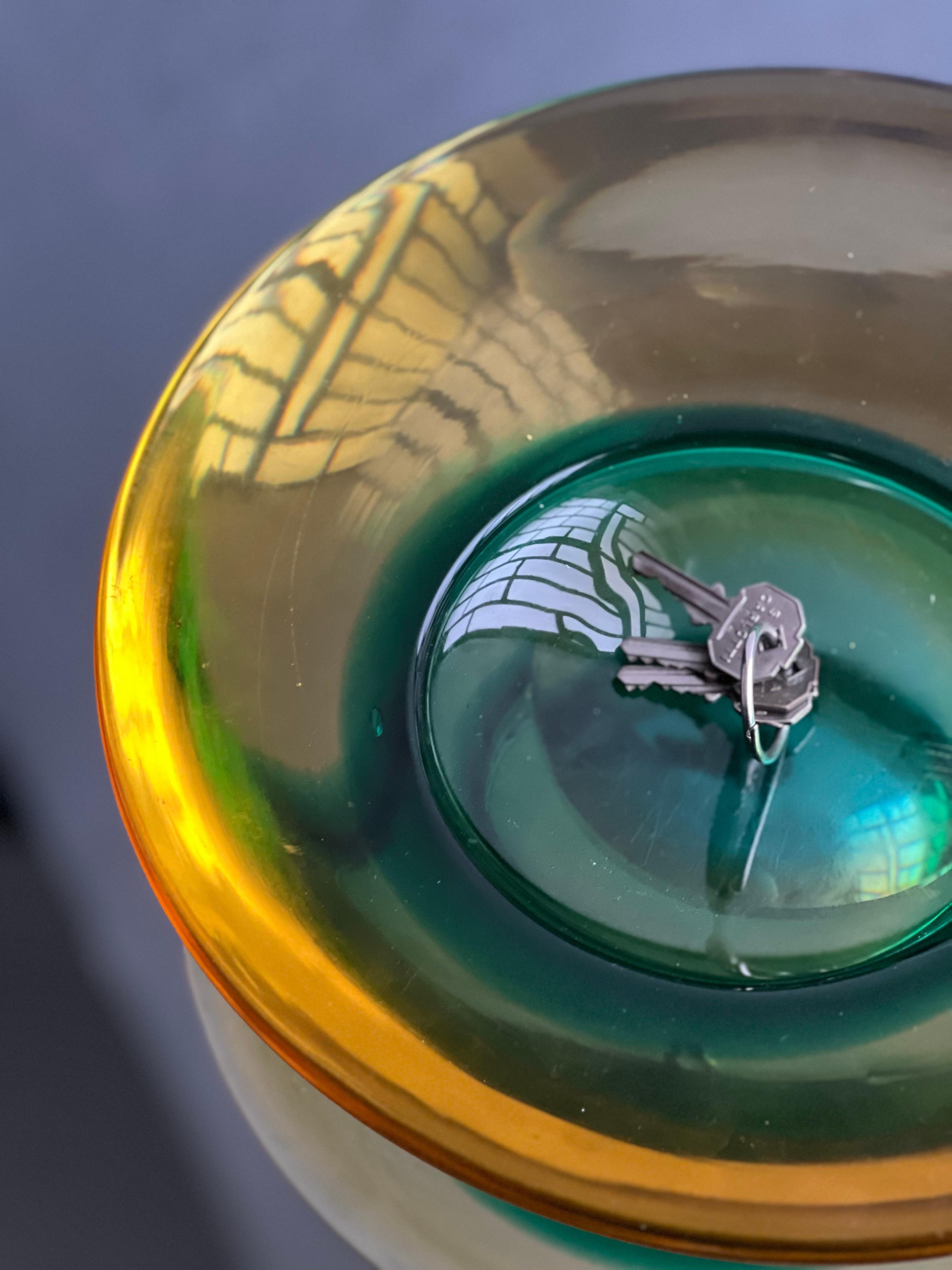 Gran cuenco escultórico de cristal de Murano de Antonio da Ros Cenedese, fabricado en Italia en venta 7