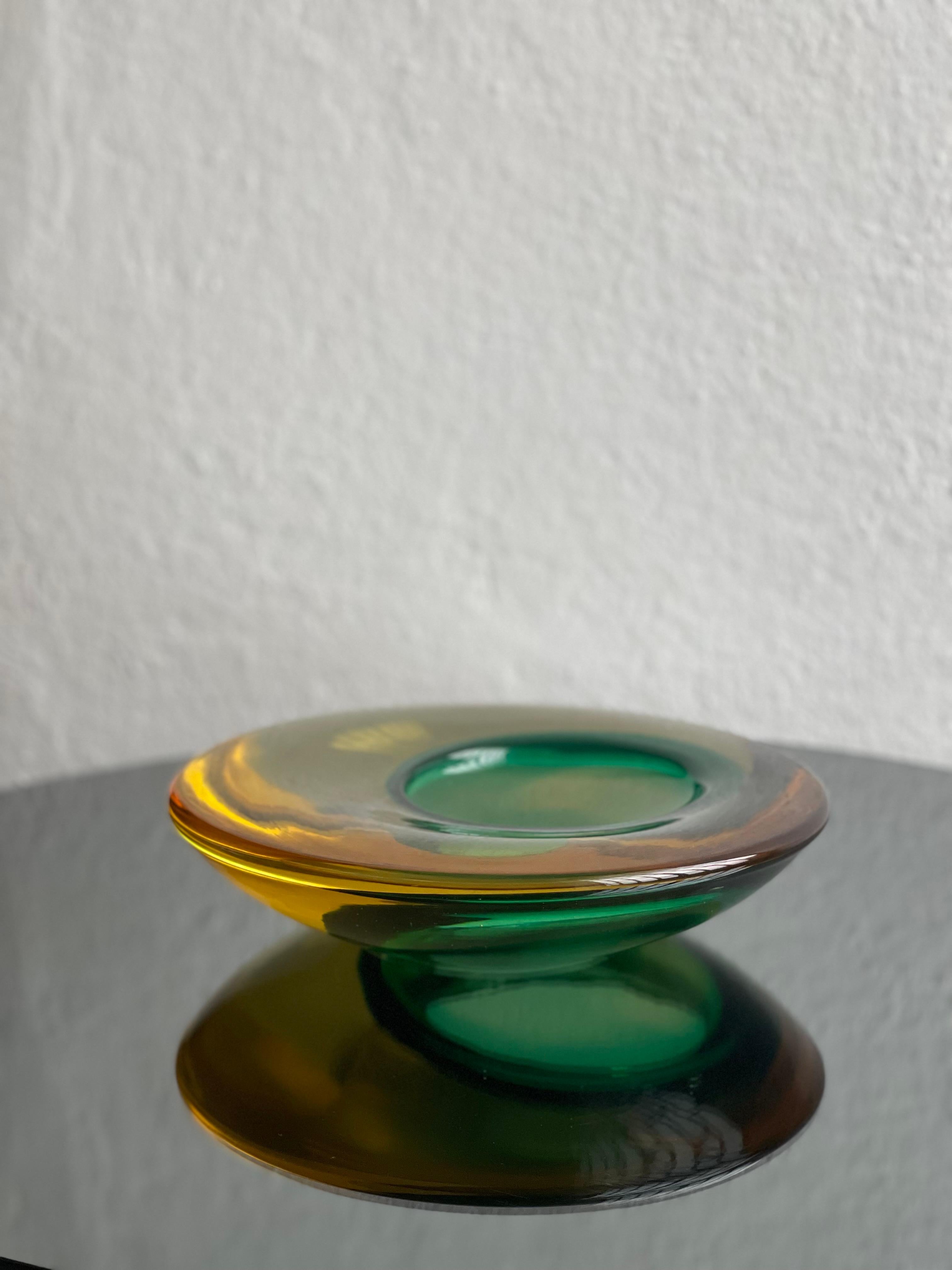 Gran cuenco escultórico de cristal de Murano de Antonio da Ros Cenedese, fabricado en Italia Italiano en venta