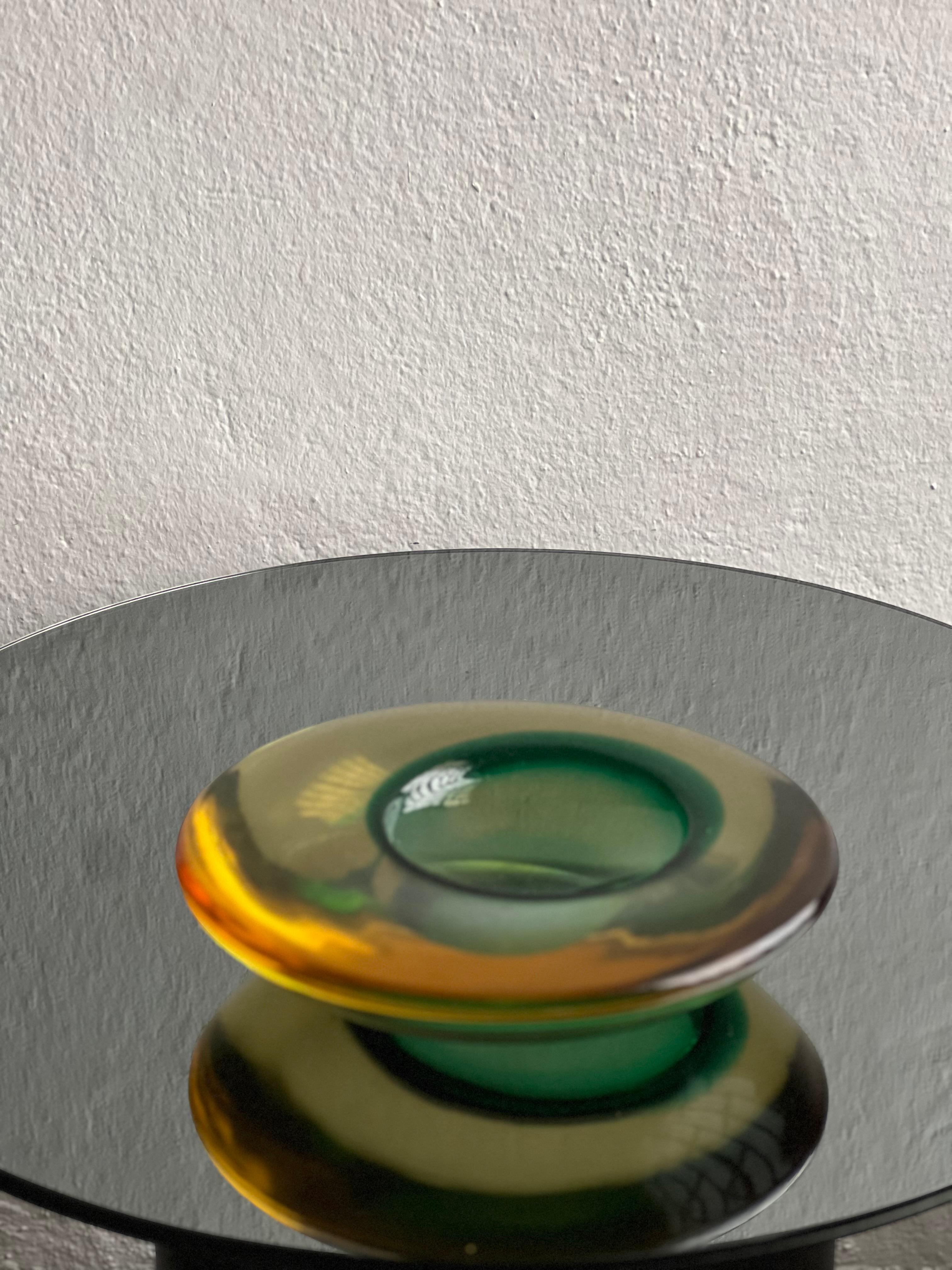 Gran cuenco escultórico de cristal de Murano de Antonio da Ros Cenedese, fabricado en Italia en Bueno estado para la venta en Milano, IT