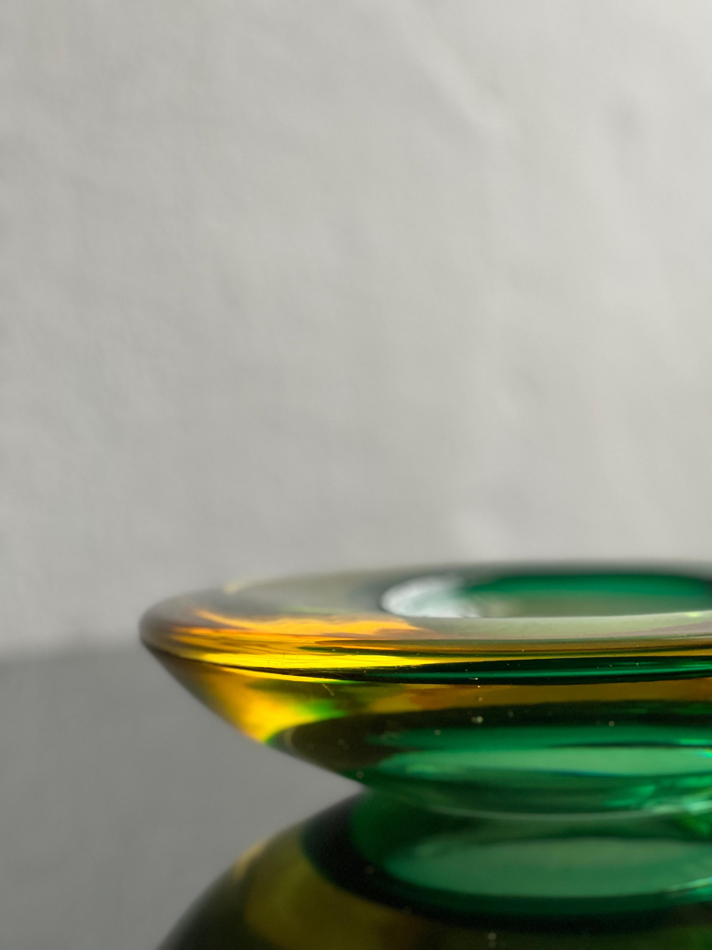 Gran cuenco escultórico de cristal de Murano de Antonio da Ros Cenedese, fabricado en Italia en venta 2