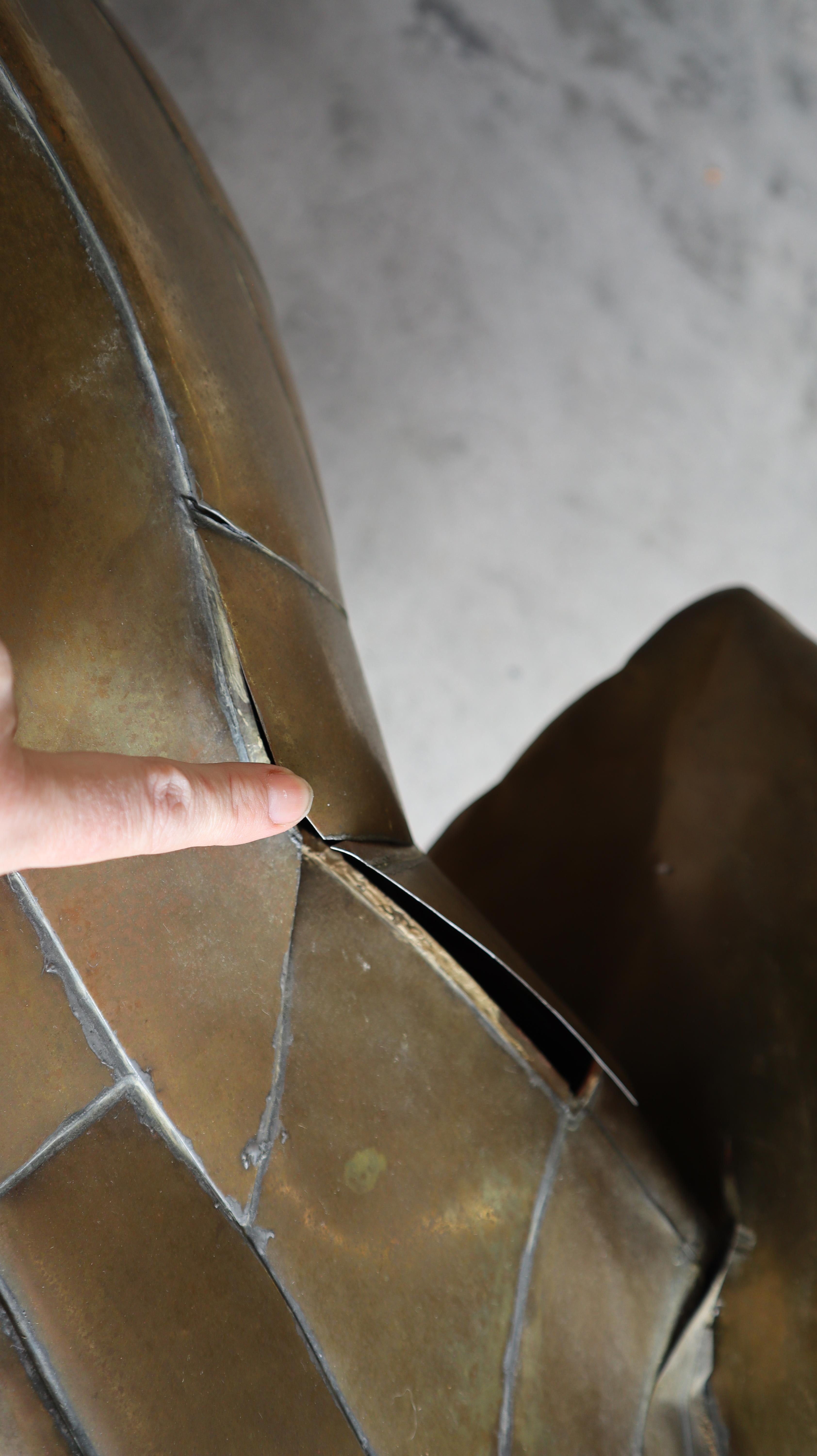 Massiccia scultura di elefante in rame e ottone di Sergio Bustamante in vendita 4