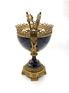 Massive Sevres Style Porcelain and Gilt Bronze Centrepiece