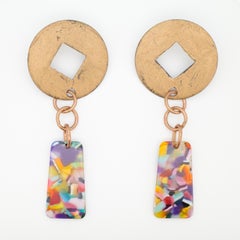 Massive Signed 1980s Martha Sturdy Doorknocker Earrings