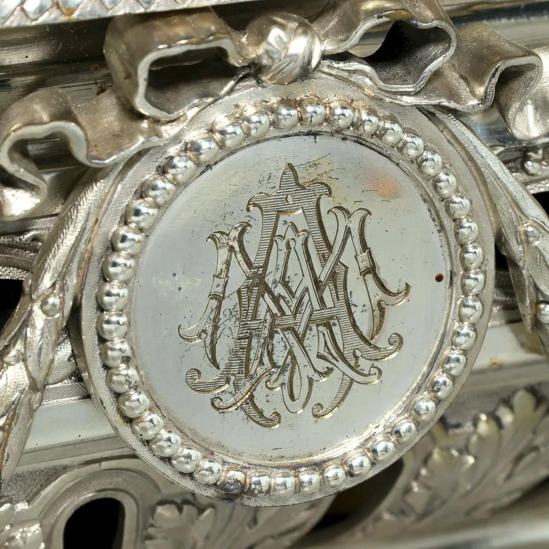 Belle Époque Massive Silverplated Centerpiece Jardenier from Maison Odiot Paris For Sale