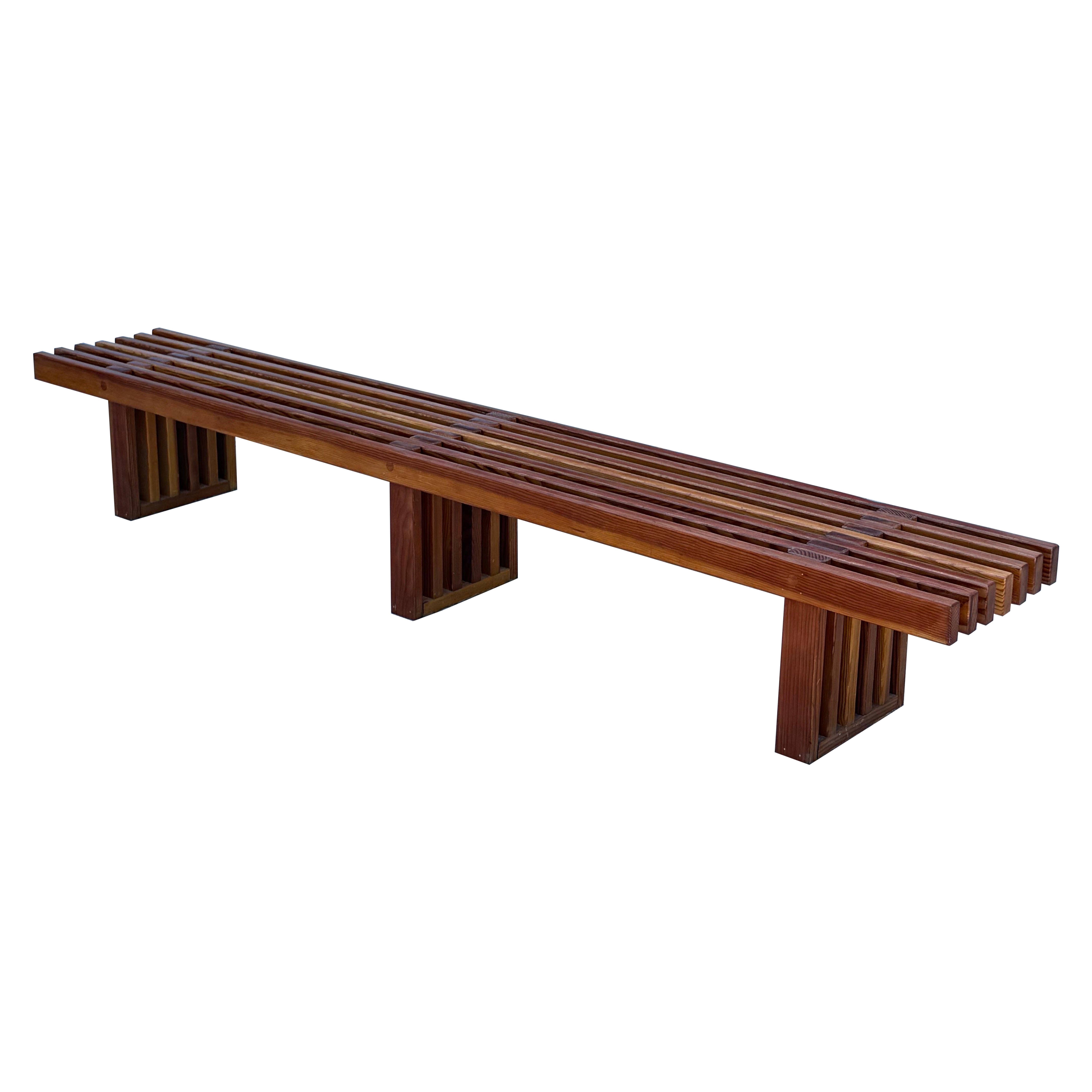 Massive Slat Bench For Sale