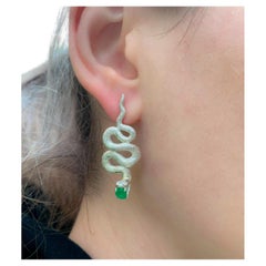 Massive snake earrings