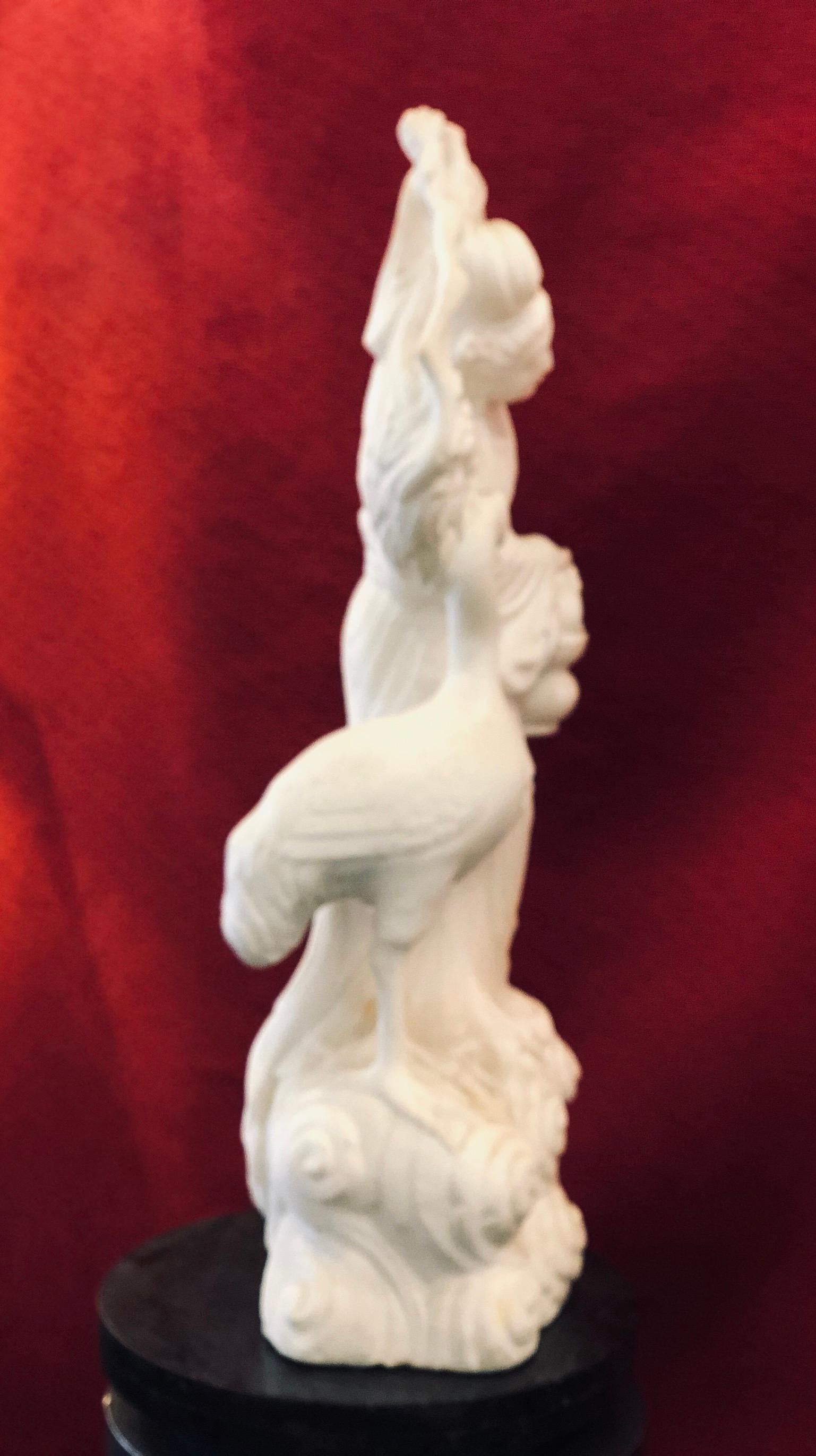 Chinese Export Massive Solid Alabaster Antique Hand Carved Asian Sculpture For Sale
