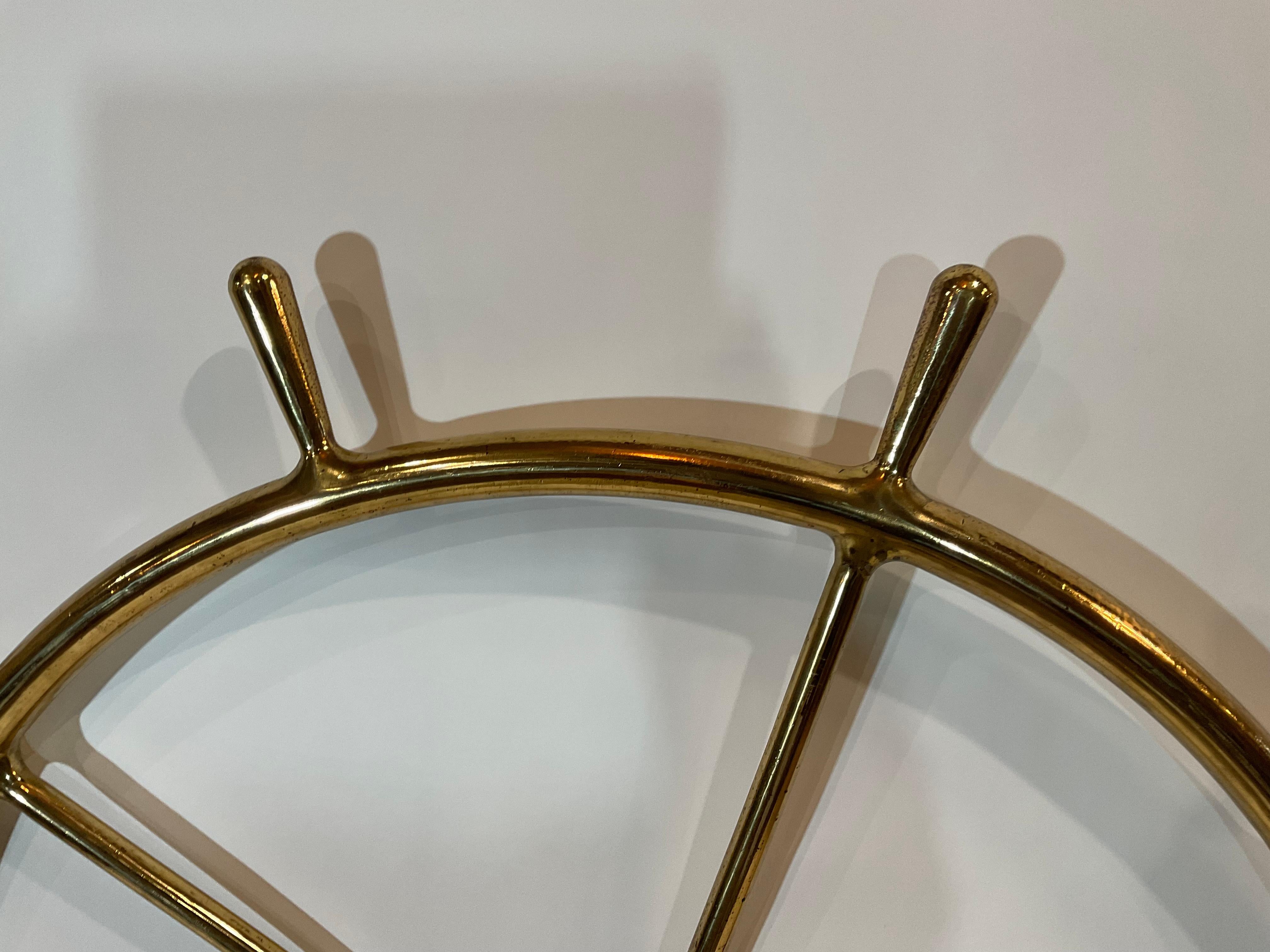 Massive Solid Brass Ships Wheel For Sale 6