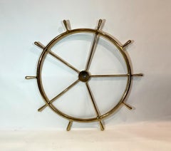 Massive Solid Brass Ships Wheel