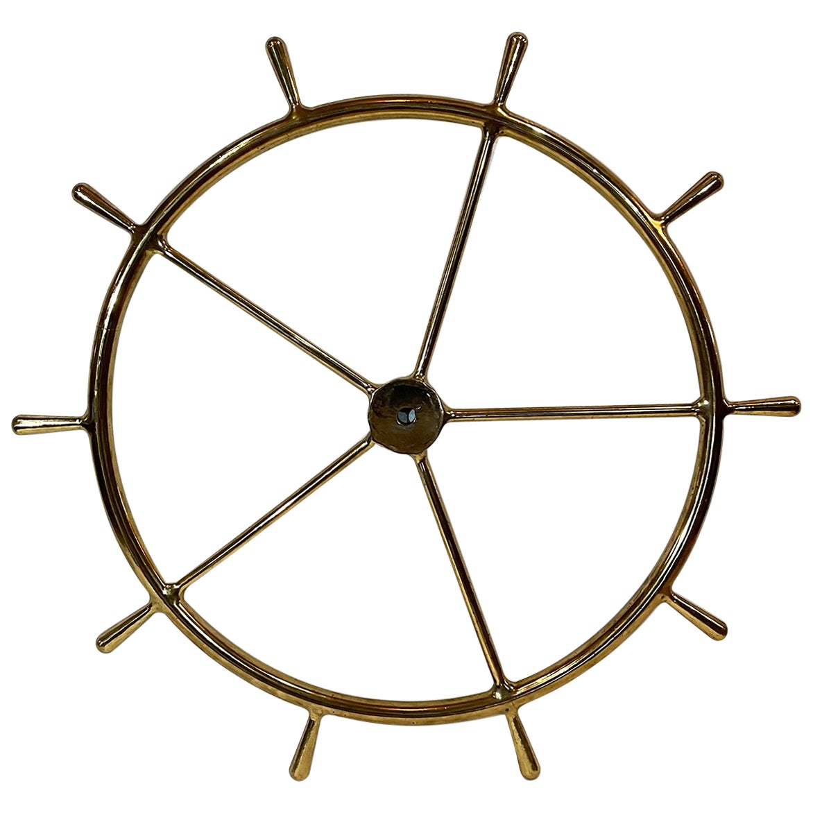 Massiccia ruota delle navi in ottone massiccio