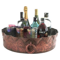 Massive Spanish Copper Cauldron / Wine Cooler / Drinks Stand, Spain, 1930s