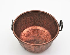Massive Spanish Copper Cauldron with Handles