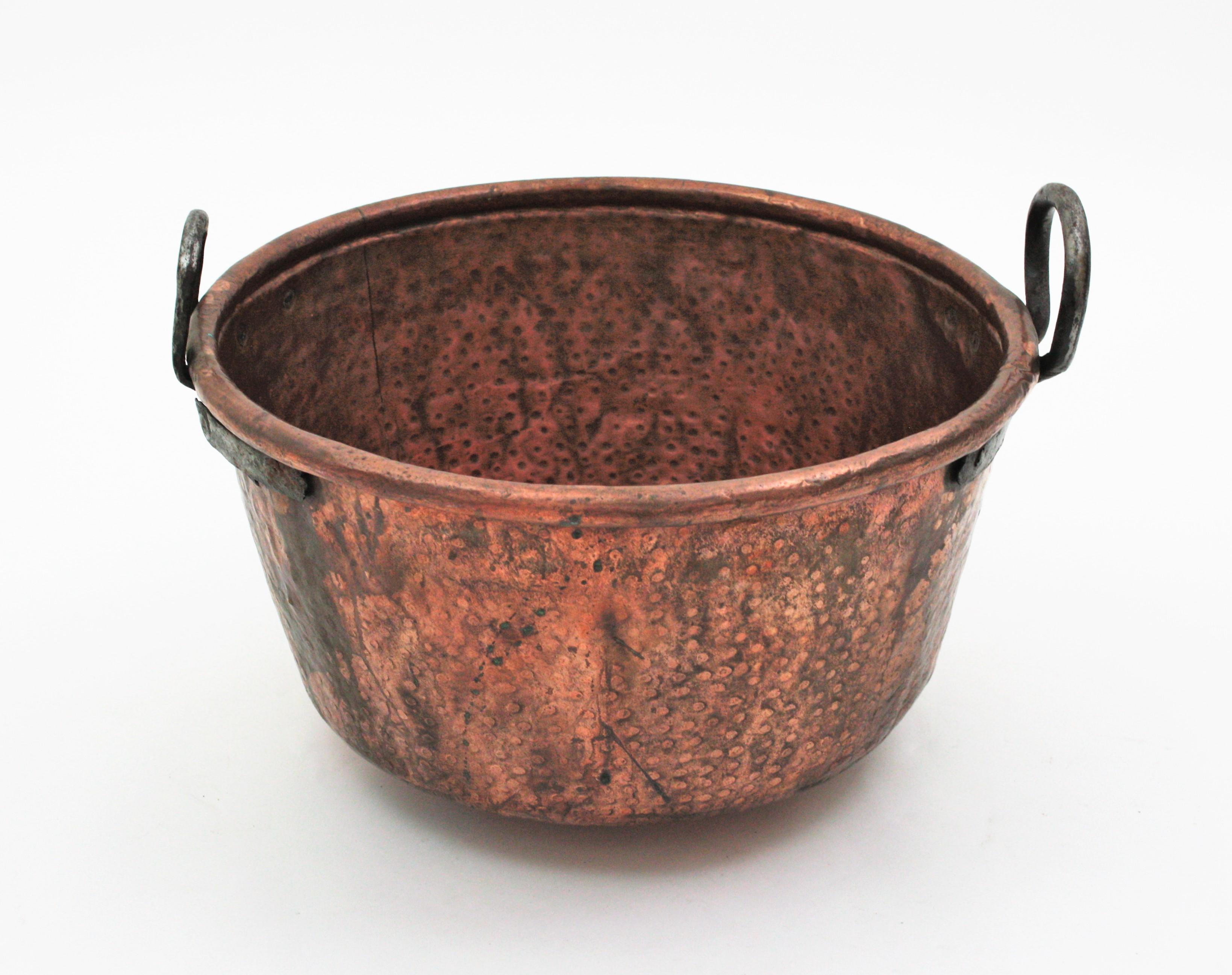 huge copper cauldron