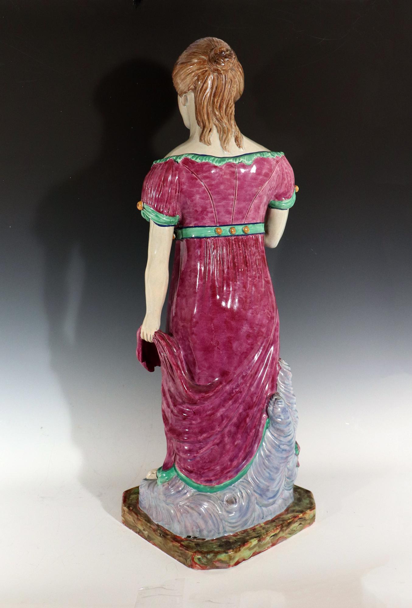 Ceramic Massive Staffordshire Pearlware Pottery Figure of Ceres or Plenty, circa 1815 For Sale