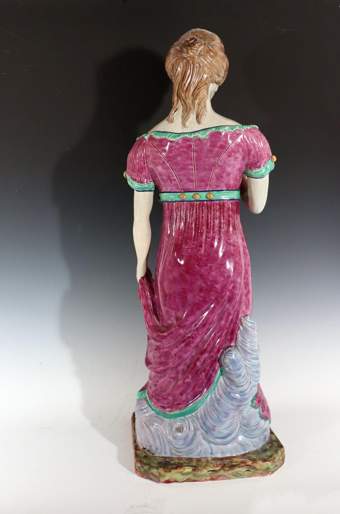 Massive Staffordshire Pearlware Pottery Figure of Ceres or Plenty, circa 1815 For Sale 1