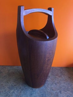 Massive Staved Teak Ice Bucket by Jens Quistgaard for Dansk