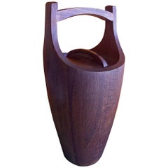 Vintage Massive Staved Teak Ice Bucket by Jens Quistgaard for Dansk