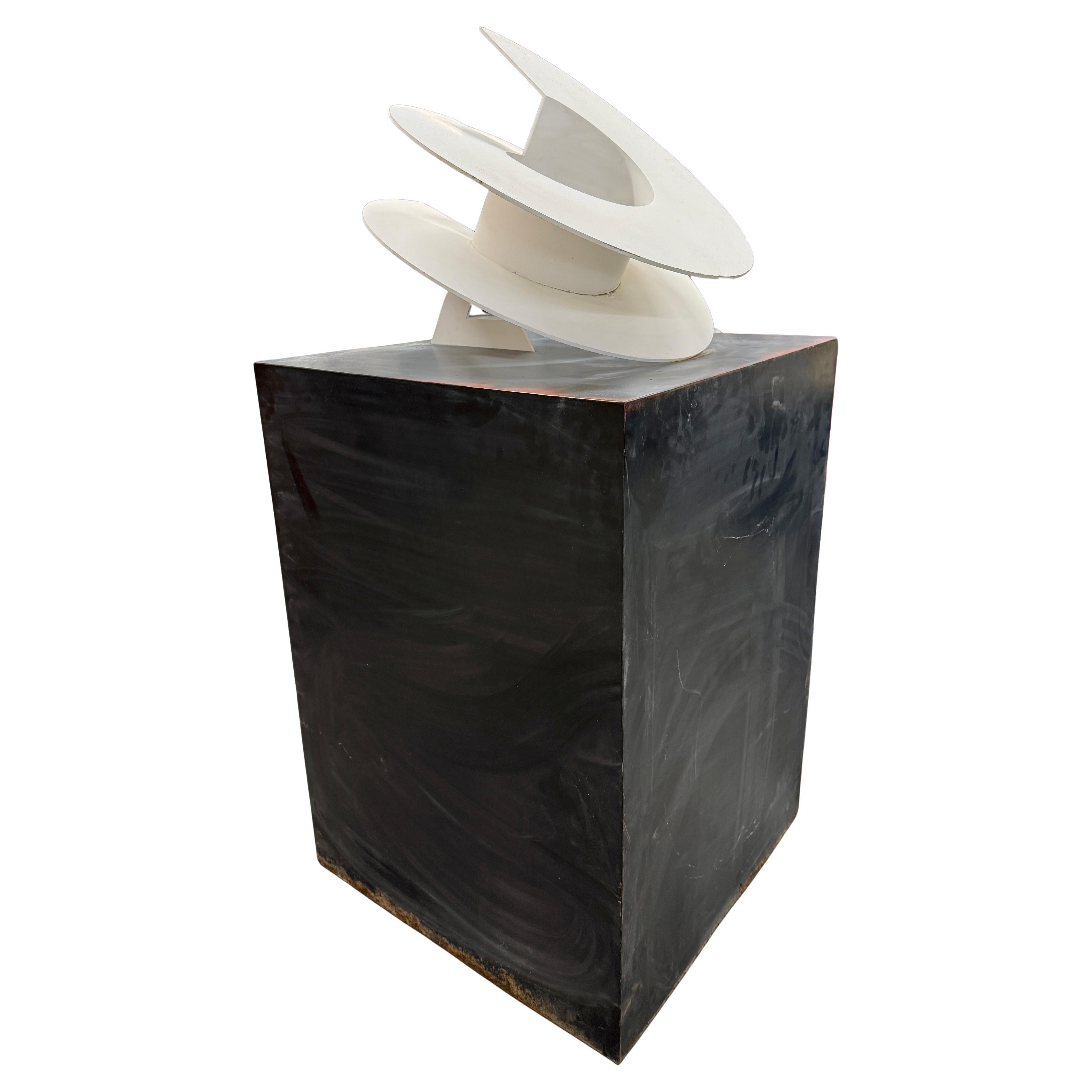 Massive Steel/Iron Painted Abstract Kinetic Sculpture Attributed to Jerry Peart For Sale