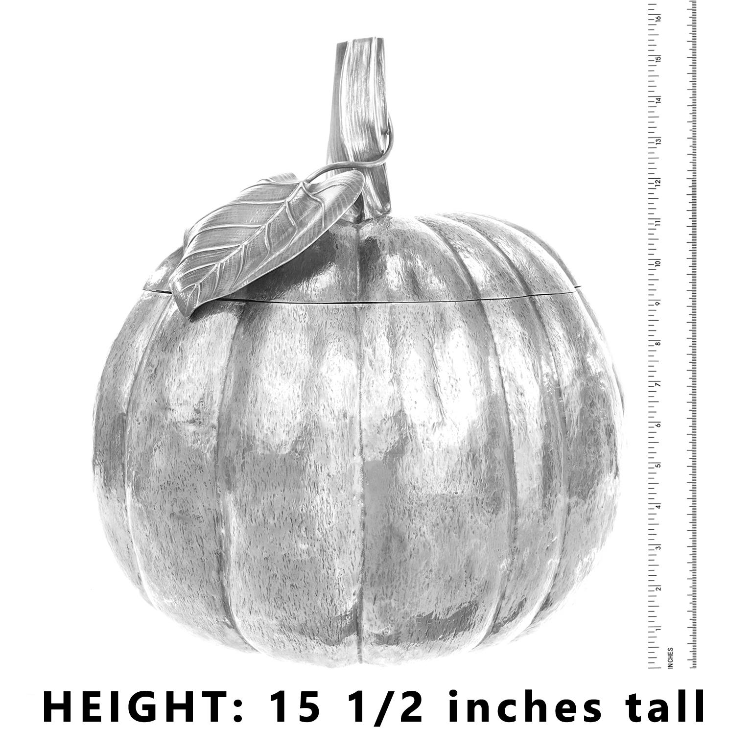 Sterling Silver Massive Sterling Pumpkin by Fratelli Cacchione
