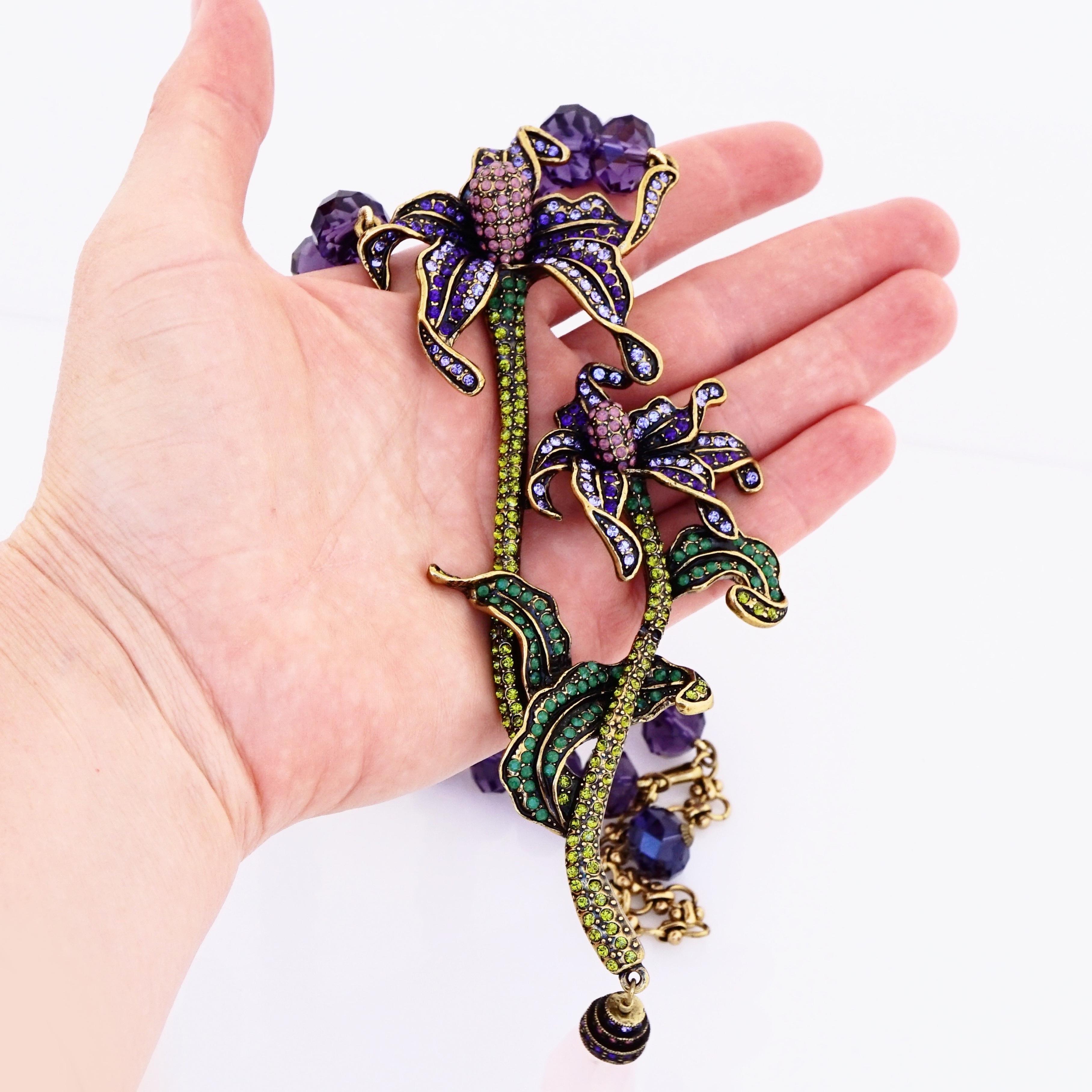 iris flower necklace