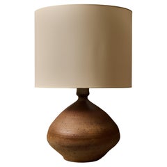 Retro Massive Table Lamp in Different Shades of Terracotta Colour by François Lanusé