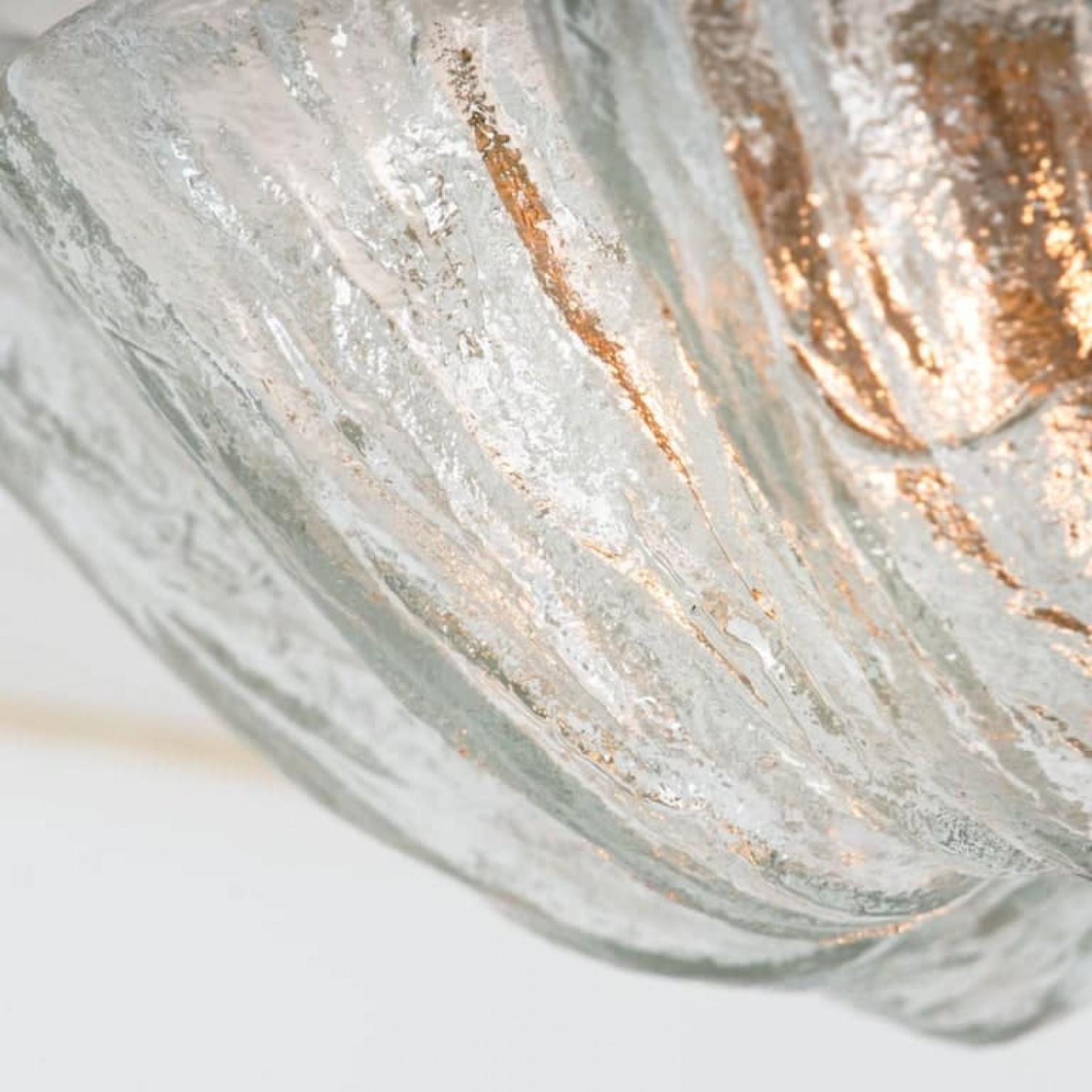 Massive Textured Flush Mount Wall Sconce from Kaiser, 1960 For Sale 10