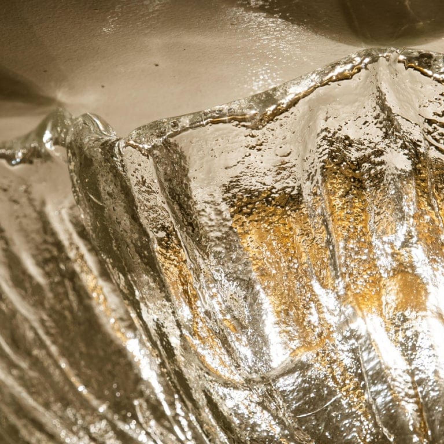 Other Massive Textured Flush Mount Wall Sconce from Kaiser, 1960 For Sale