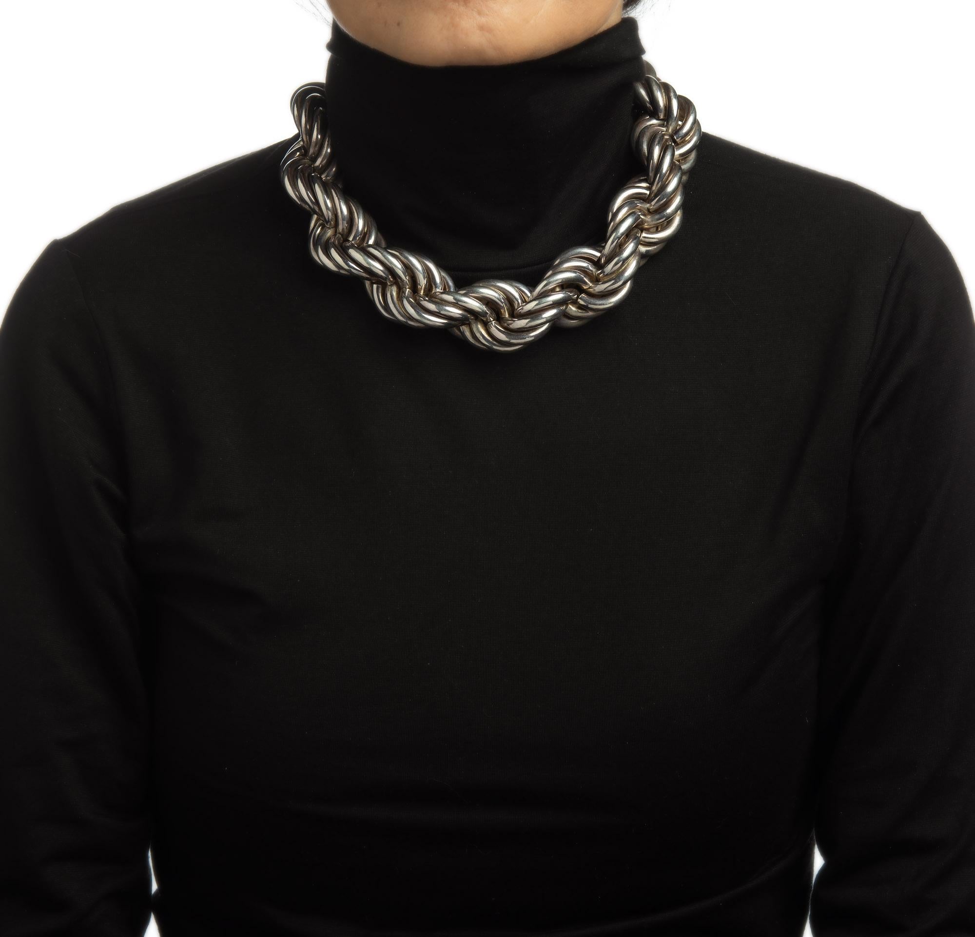 tiffany & co. silver choker necklace