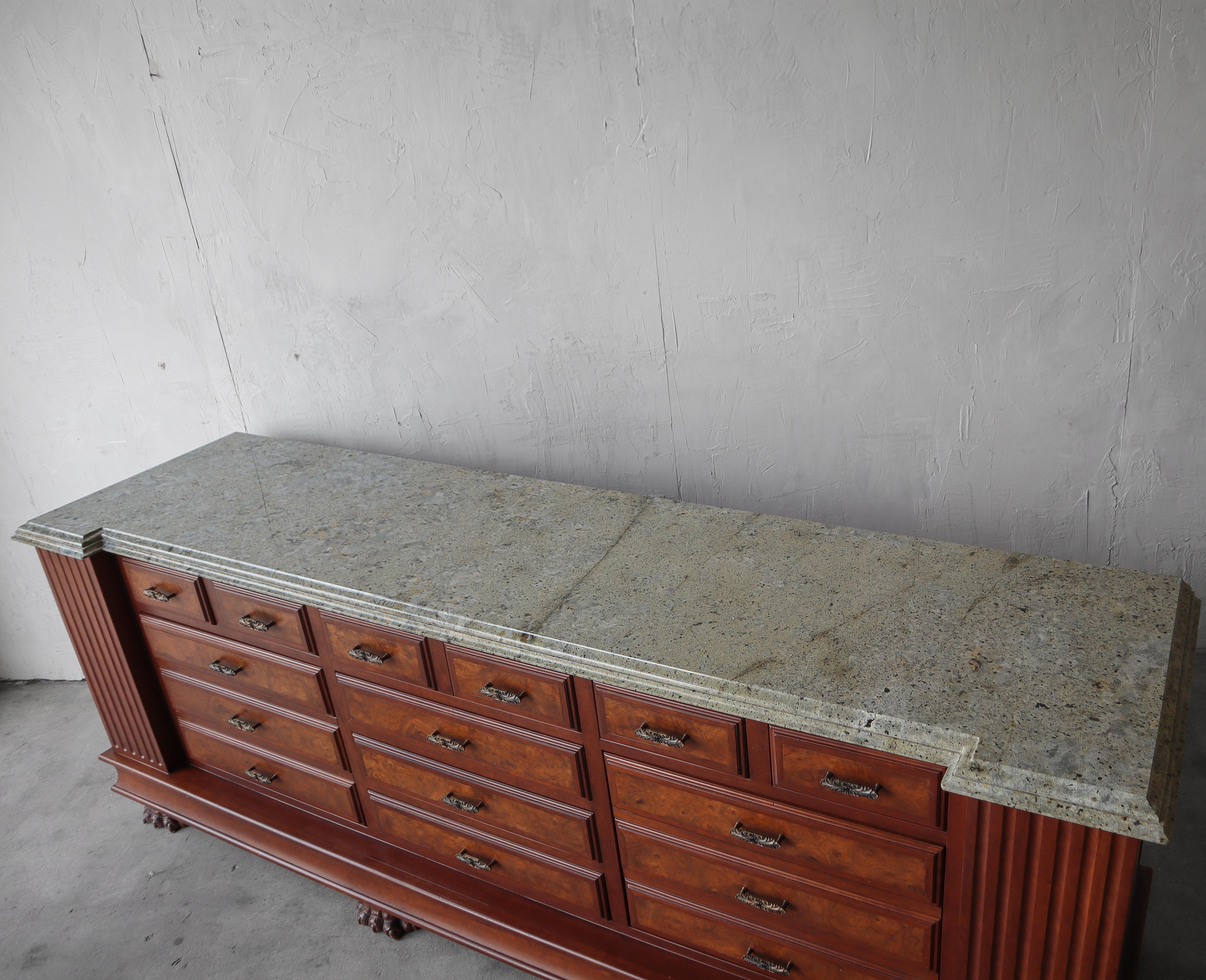 buffet with granite top