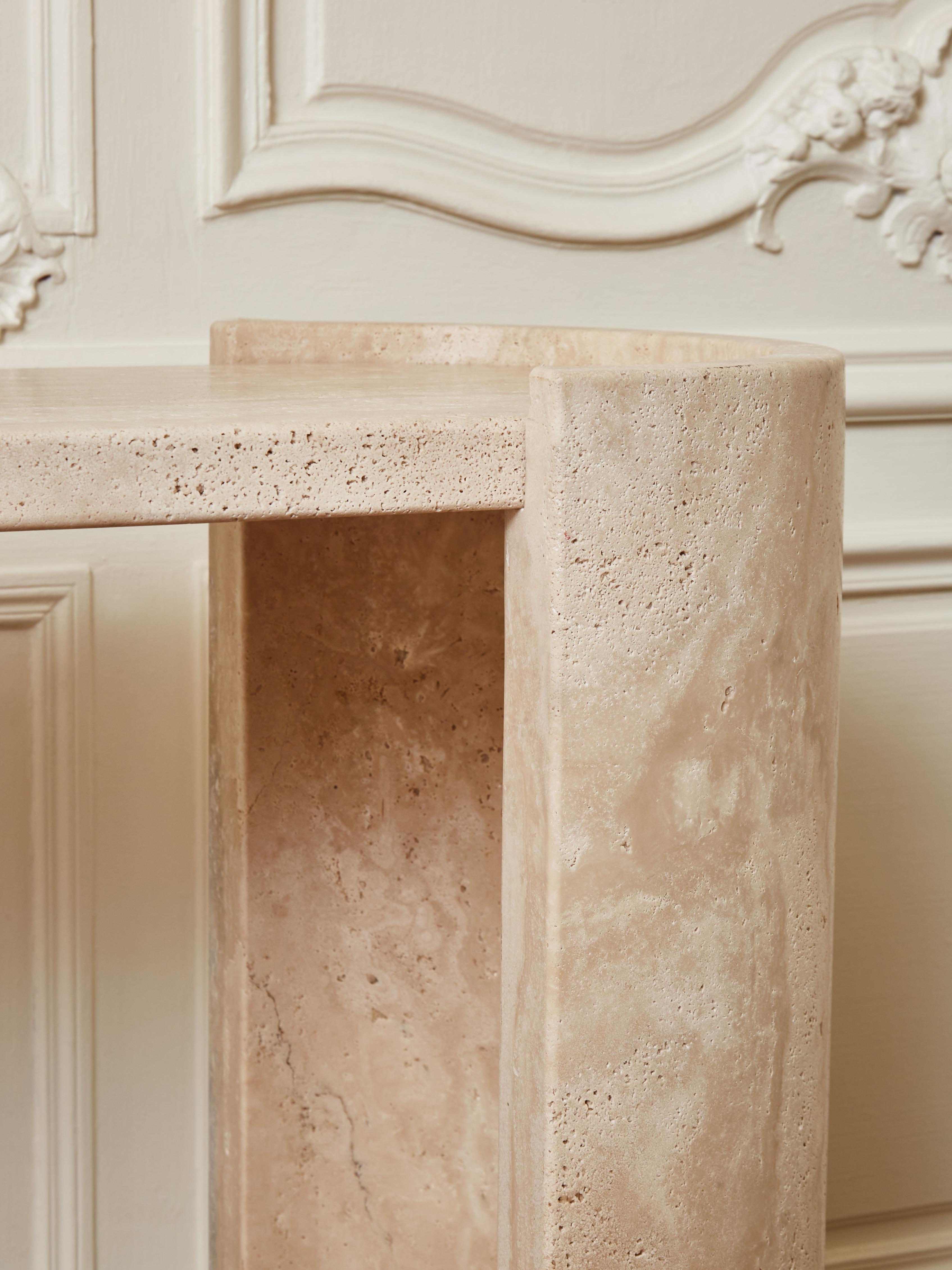 Contemporary Massive Travertine Stone by Studio Glustin