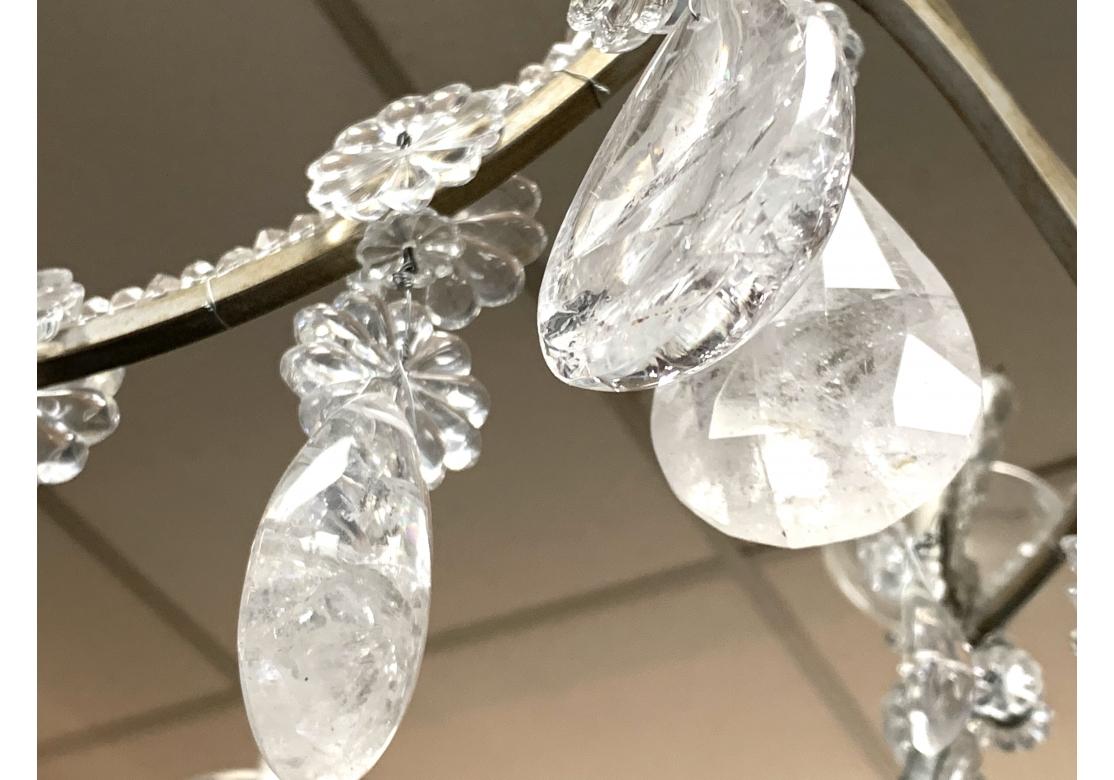 Massive Very Fine Rock Crystal 12 Light Chandelier For Sale 4