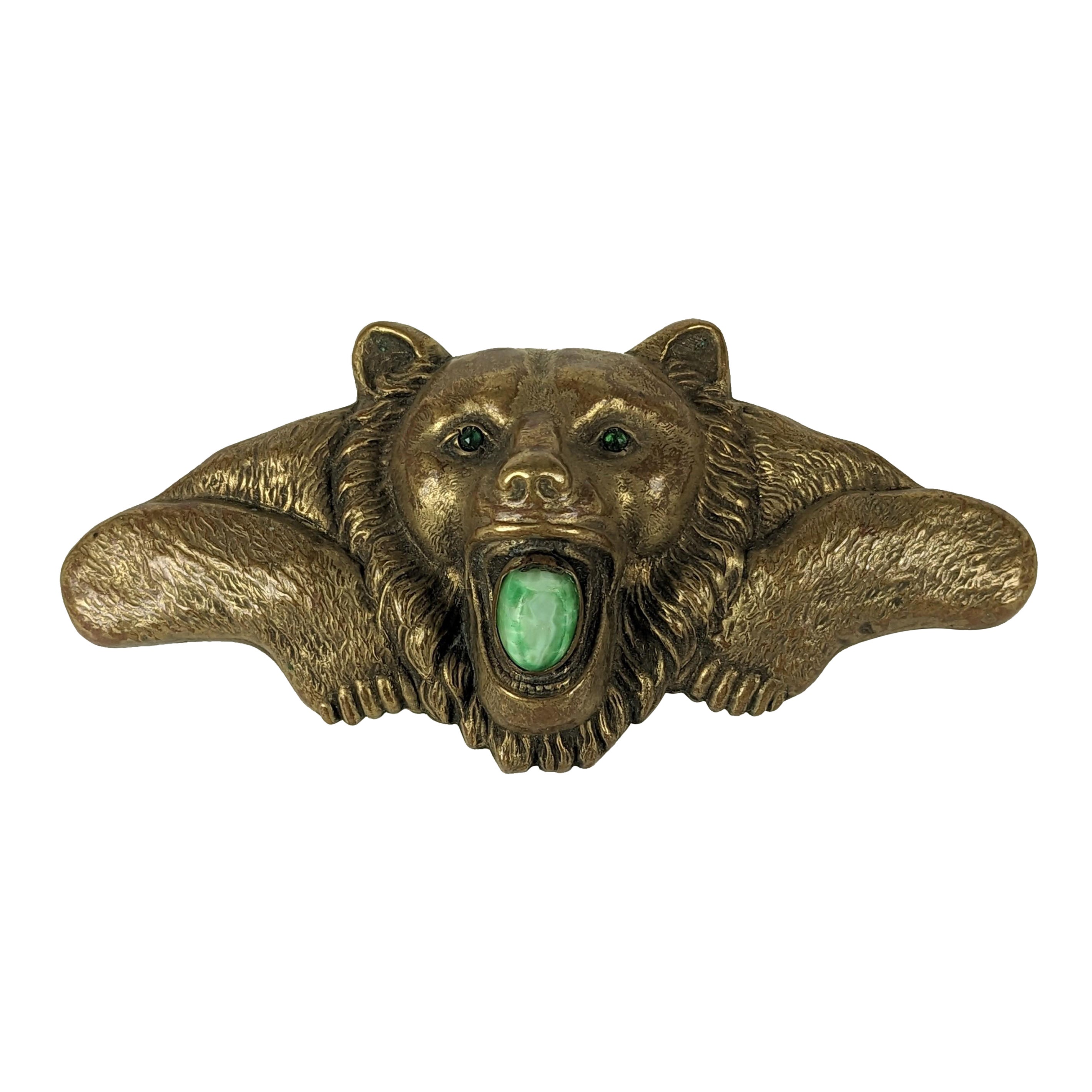 Massive Victorian Bear Cloak Clasp (fermoir de cape d'ours) en vente