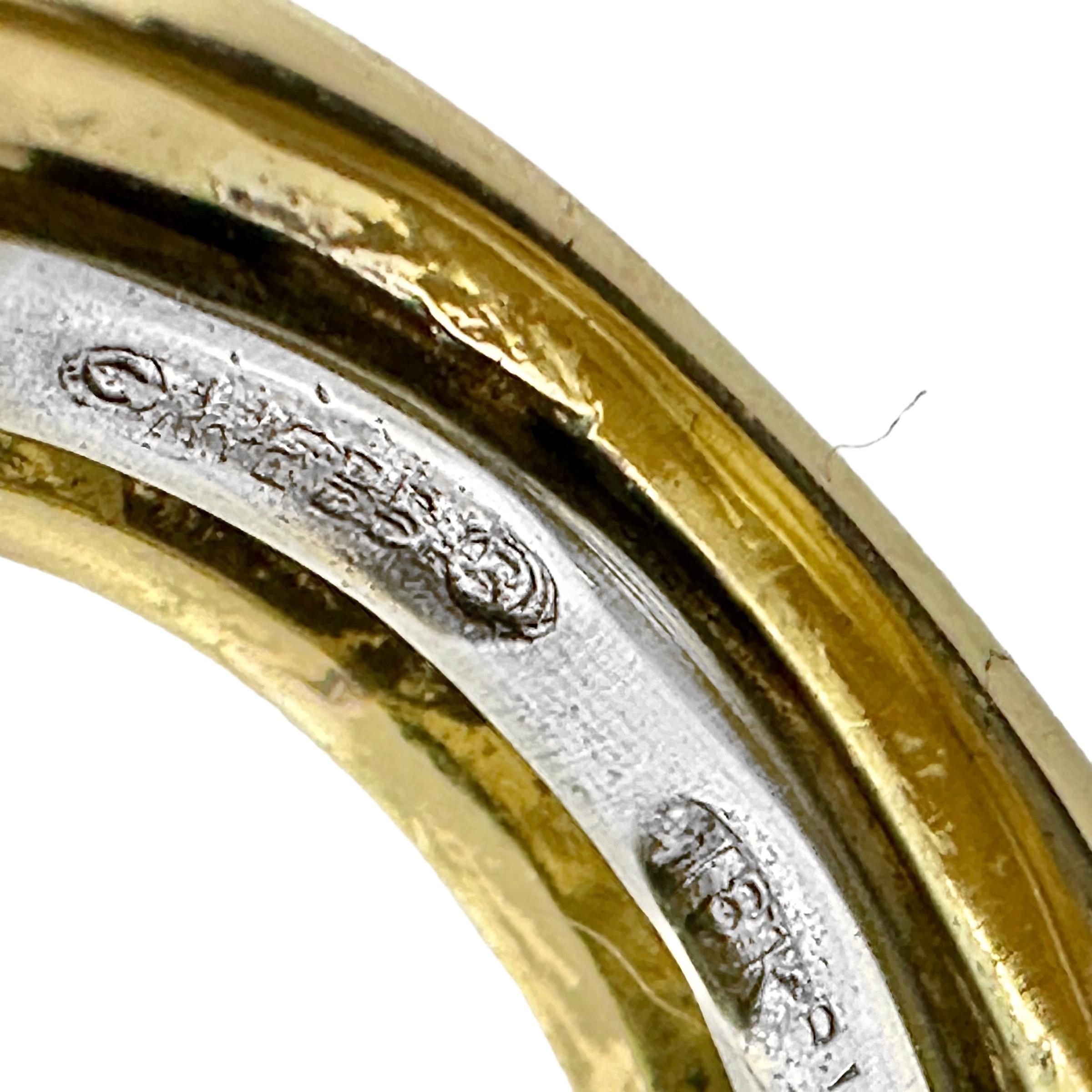  Massiver architektonischer David Webb 18k Gold Cocktail-Ring im Vintage-Stil im Angebot 1