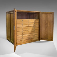 Massive Vintage Document Cabinet, English, Oak, Specimen, Art, Archive, Cupboard