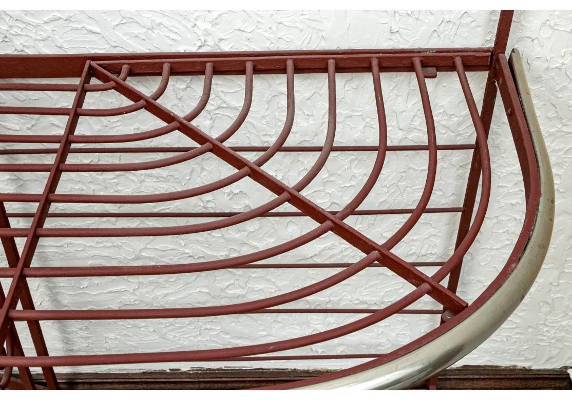 Massive Vintage Iron and Brass Bakers Rack (étagère à pâtisserie en fer et laiton) en vente 6
