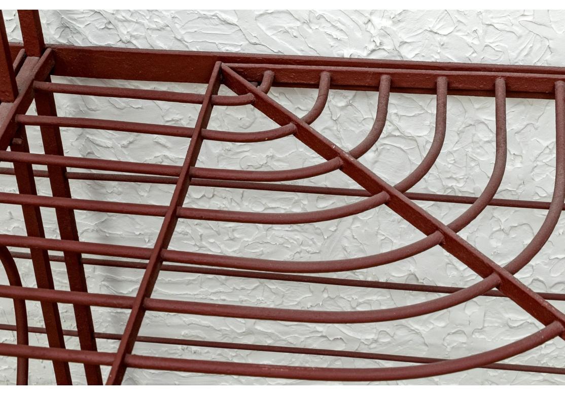 Massive Vintage Iron and Brass Bakers Rack (étagère à pâtisserie en fer et laiton) en vente 12