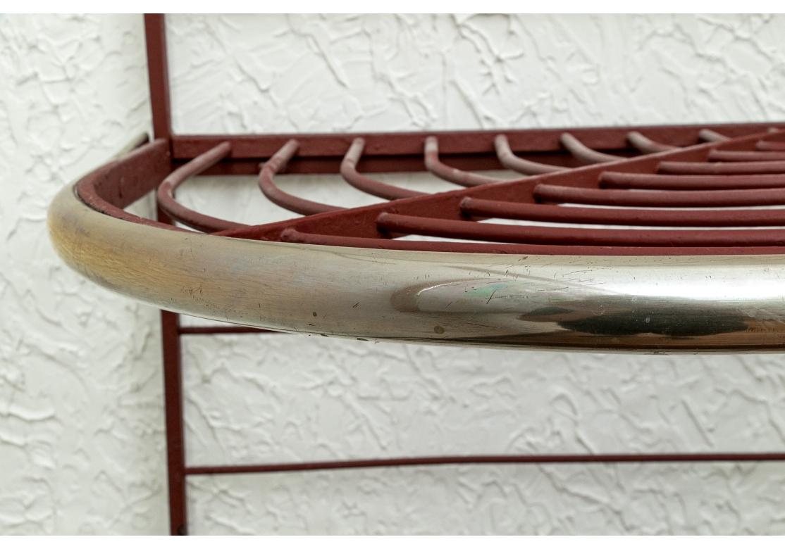 Massive Vintage Iron and Brass Bakers Rack (étagère à pâtisserie en fer et laiton) en vente 3