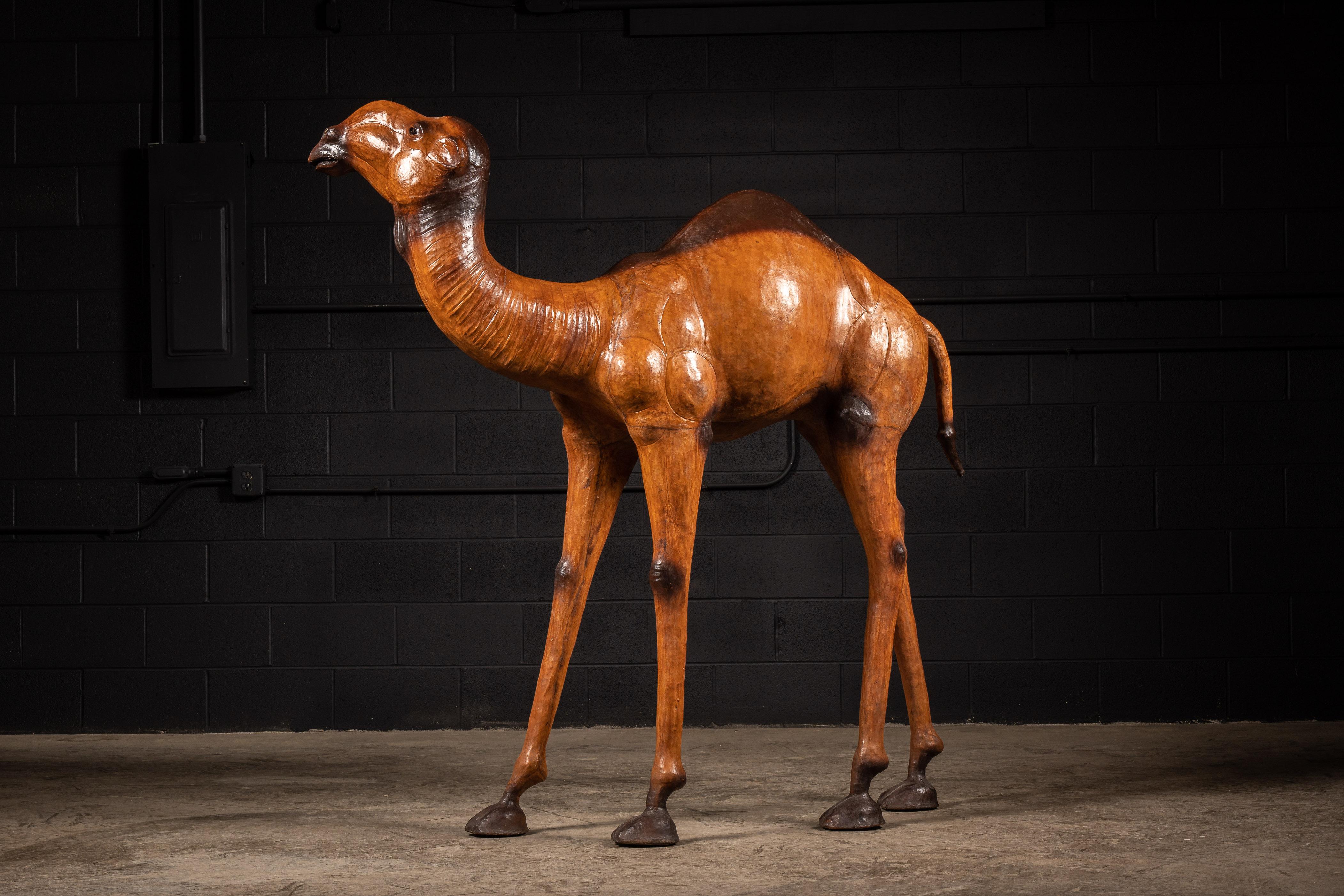 Unknown Massive Vintage Leather Camel For Sale
