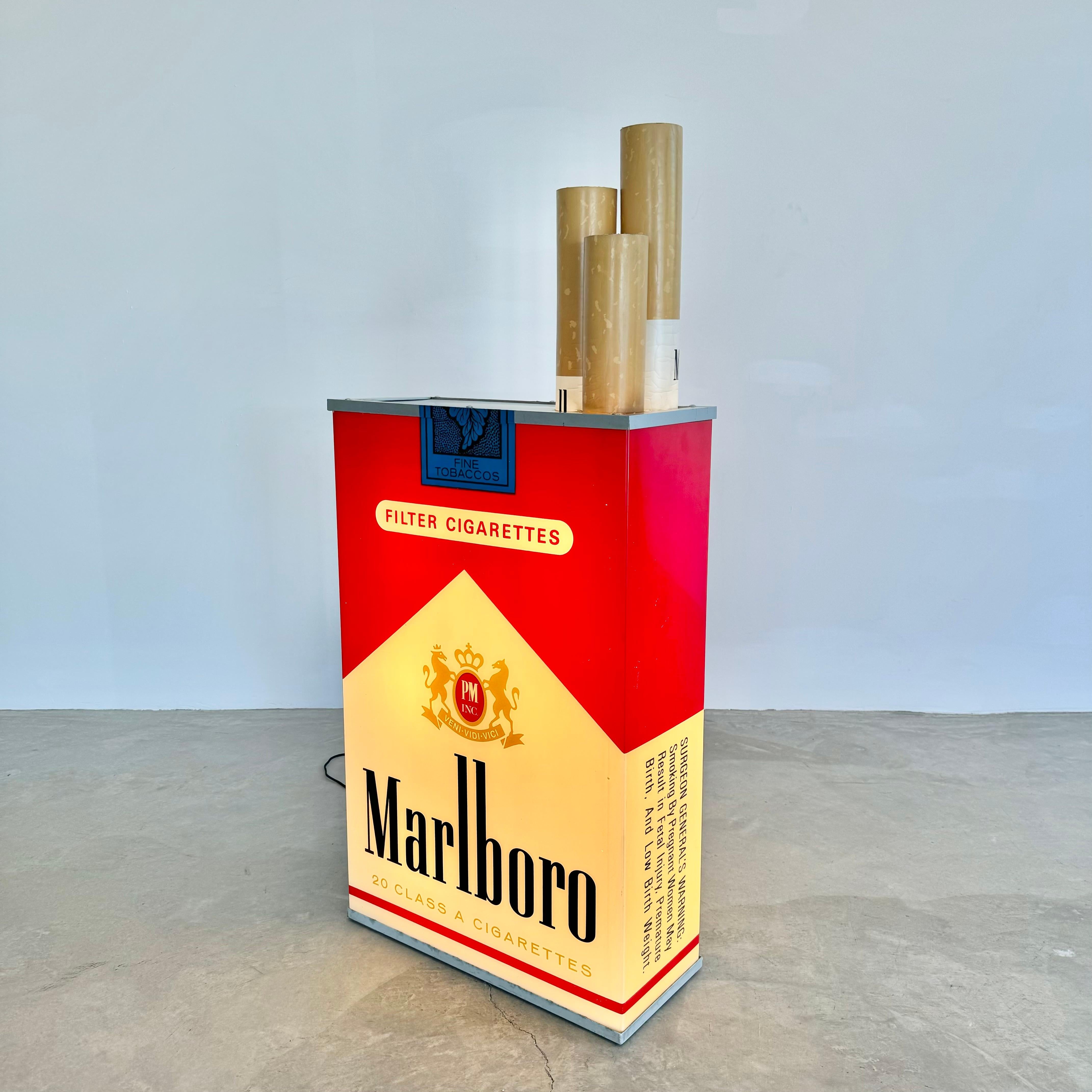 Massiver Vintage Marlboro Light Up Zigarettenpack aus Marlboro, 1980er Jahre, USA 2