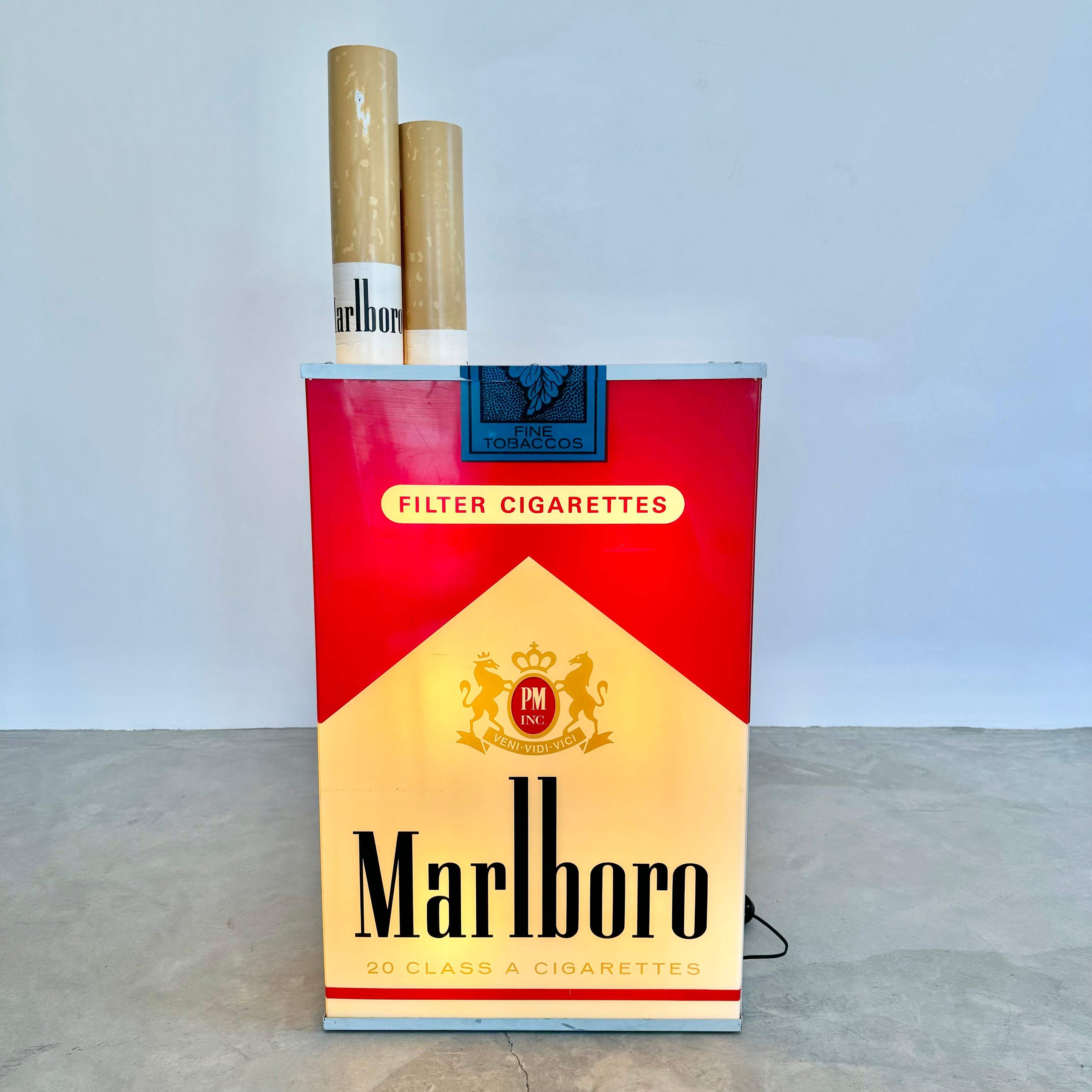 Massiver Vintage Marlboro Light Up Zigarettenpack aus Marlboro, 1980er Jahre, USA 6