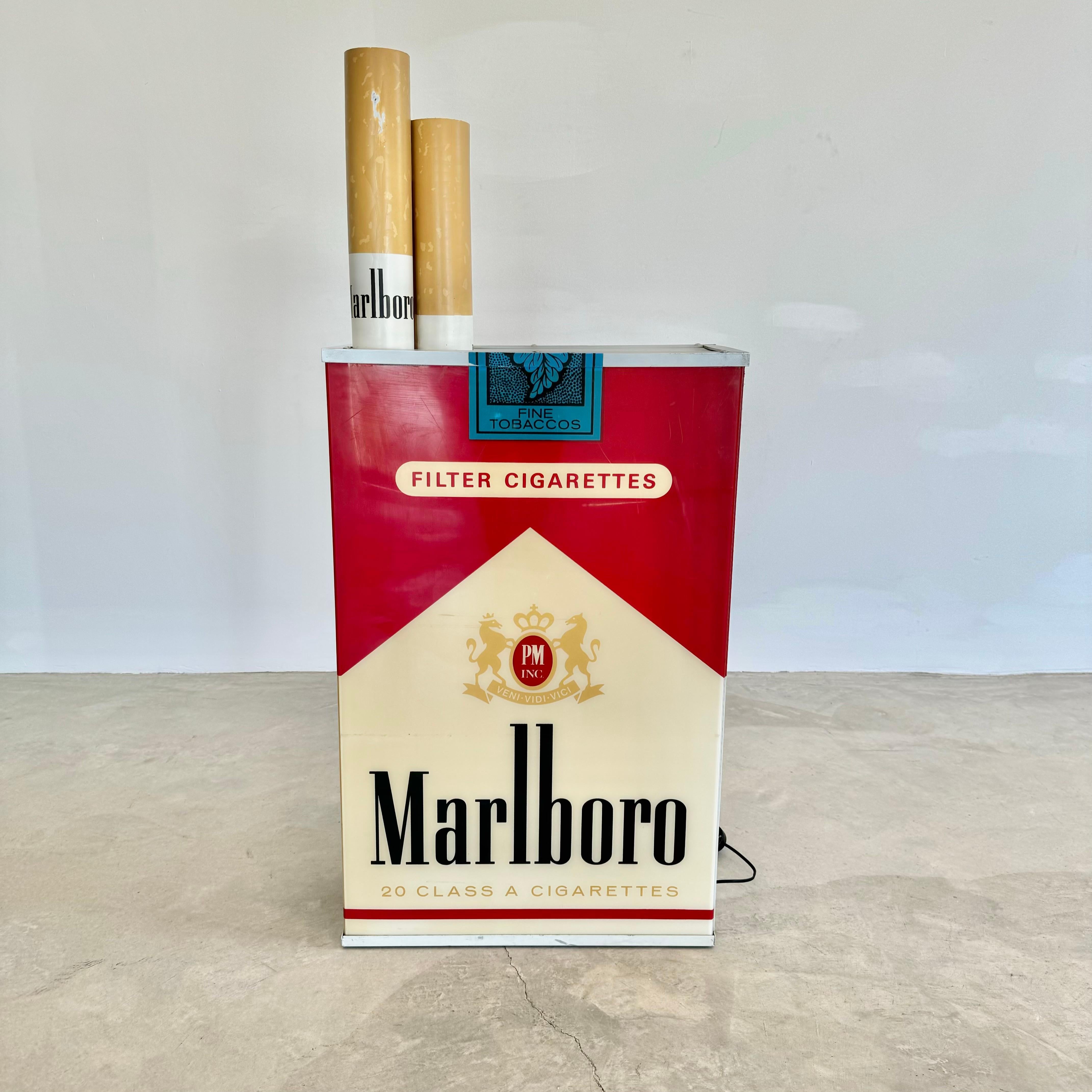 Massiver Vintage Marlboro Light Up Zigarettenpack aus Marlboro, 1980er Jahre, USA 11