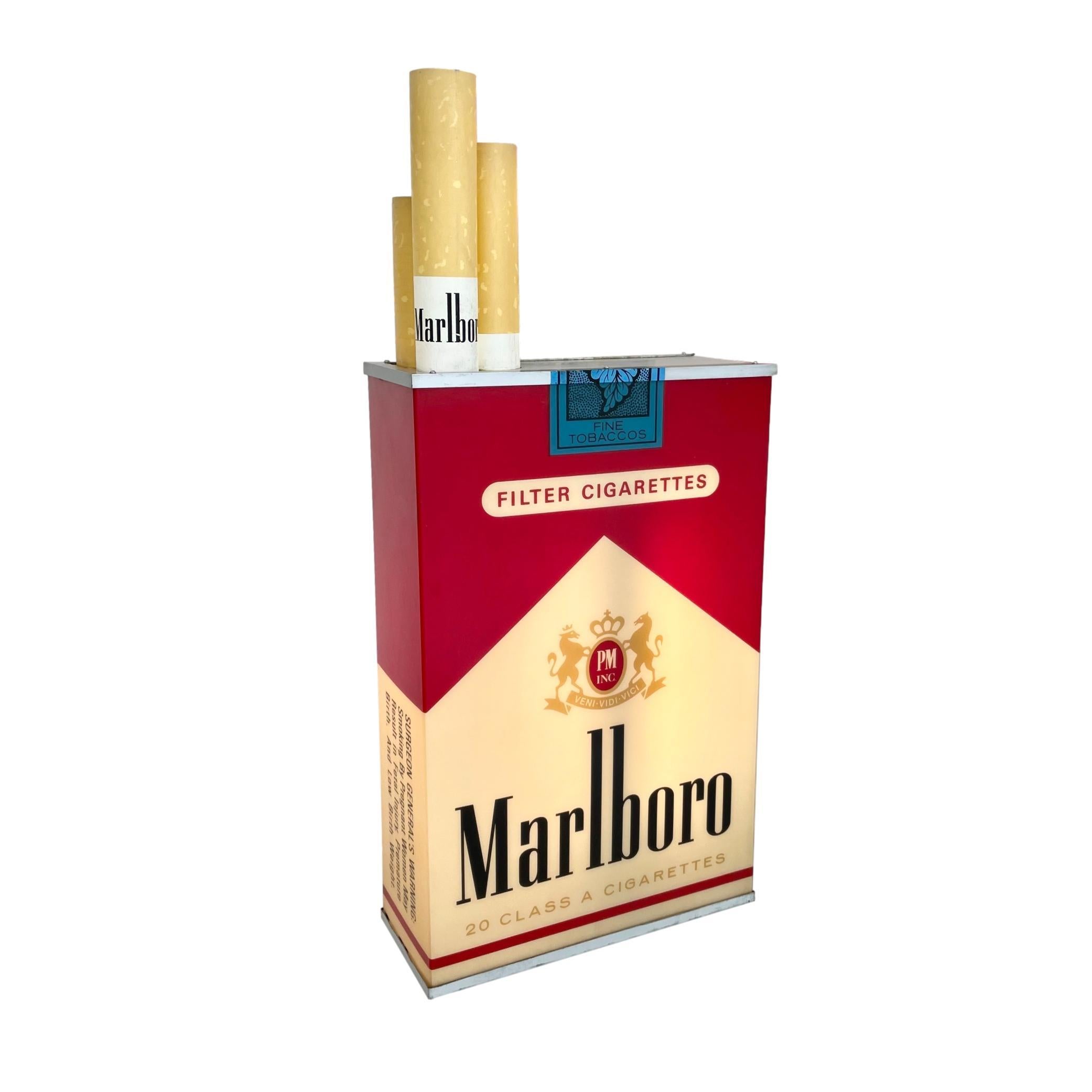 Massive Vintage Marlboro Light Up Cigarette Pack At 1stdibs Vintage Marlboro Sign Giant