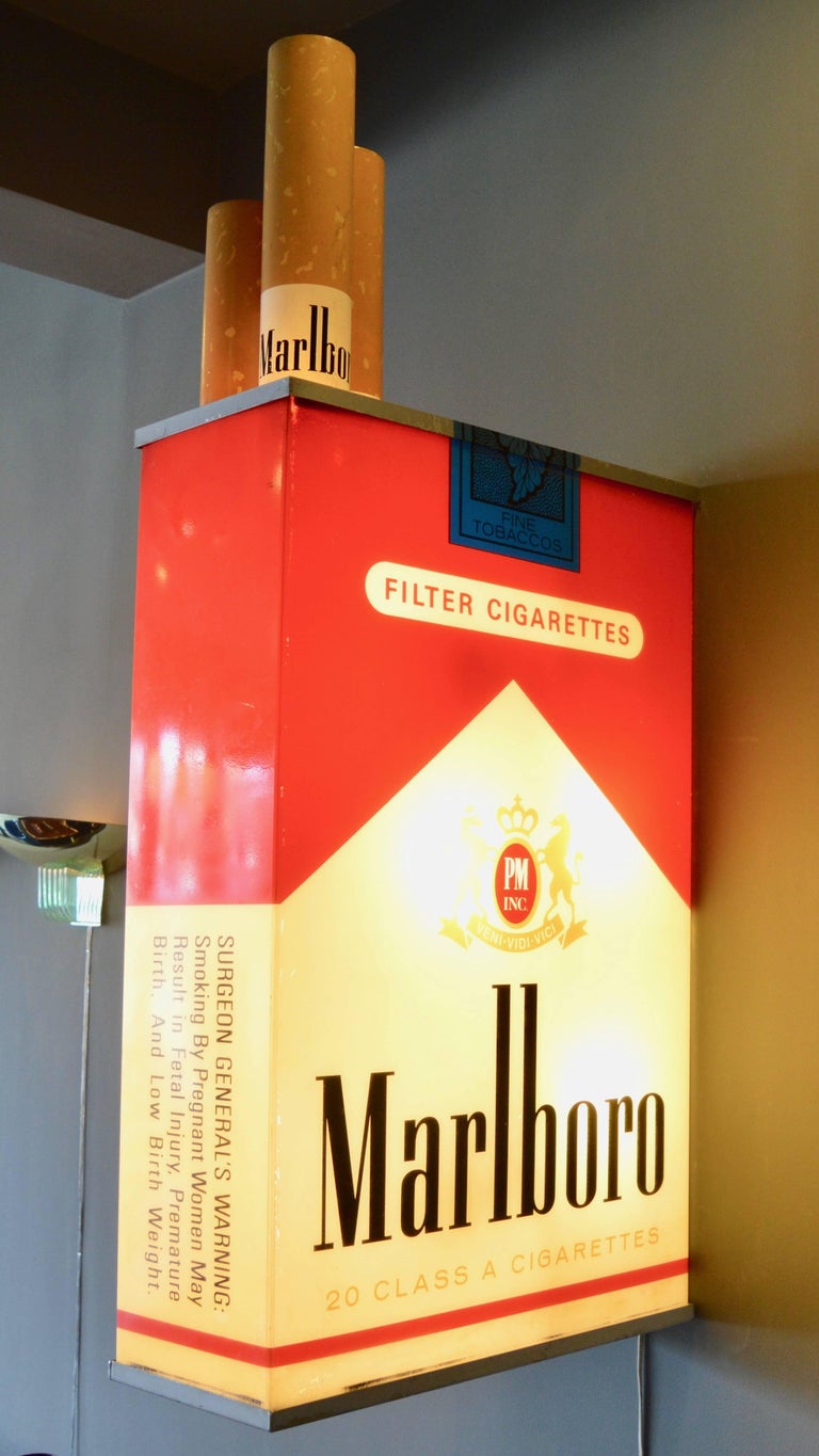 Massive Vintage Marlboro Light Up Cigarette Pack at 1stdibs