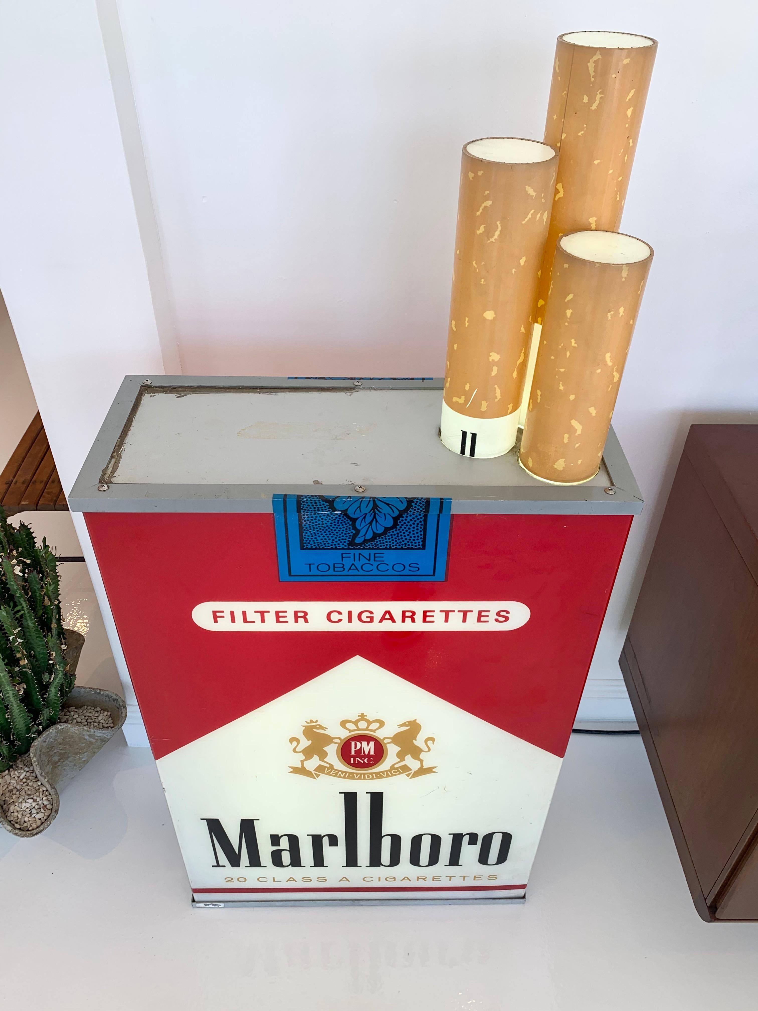 Massive Vintage Marlboro Light Up Cigarette Pack At 1stdibs Vintage Marlboro Light Up Sign