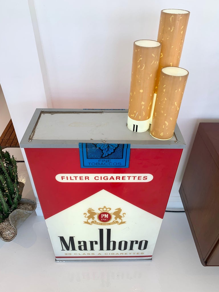 marlboro light shorts cigarettes Massive Vintage Marlboro Light Up Cigarette Pack at 1stDibs