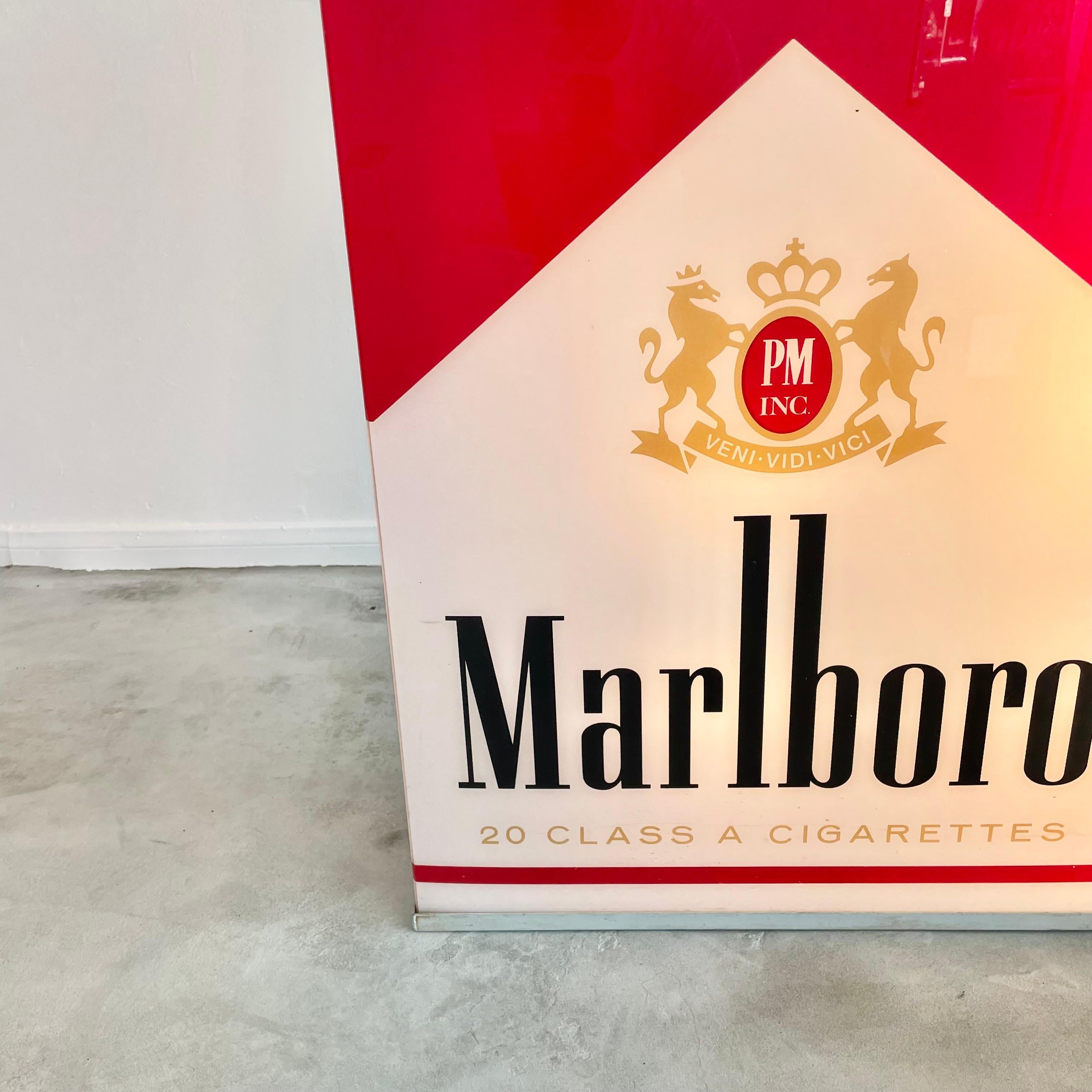 Steel Massive Vintage Marlboro Light Up Cigarette Pack