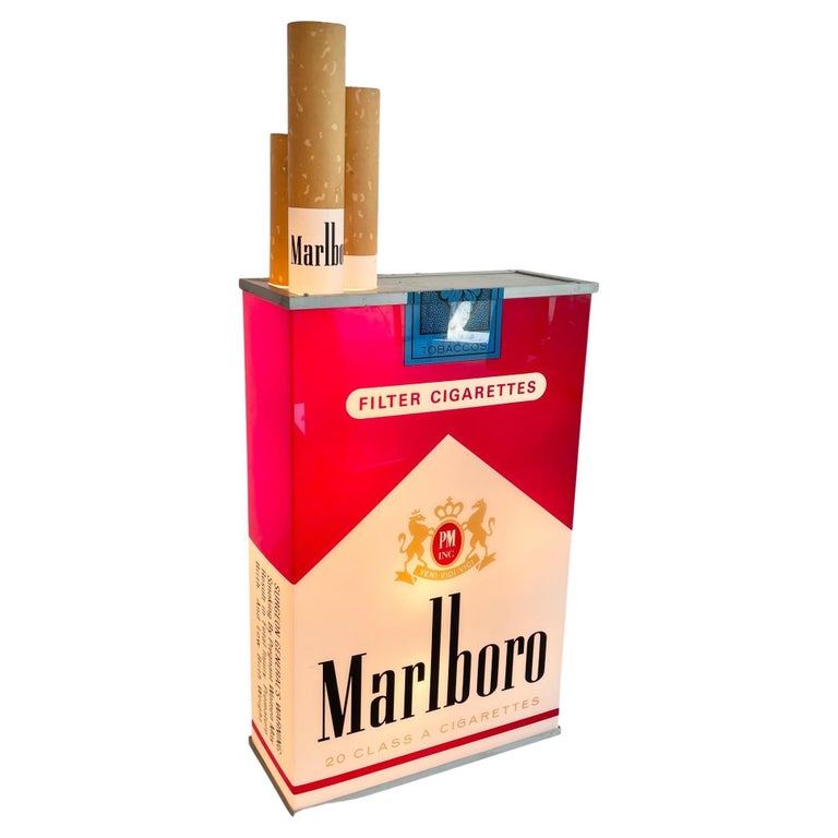 classic light cigarette Massive Vintage Marlboro Light Up Cigarette Pack at 1stDibs