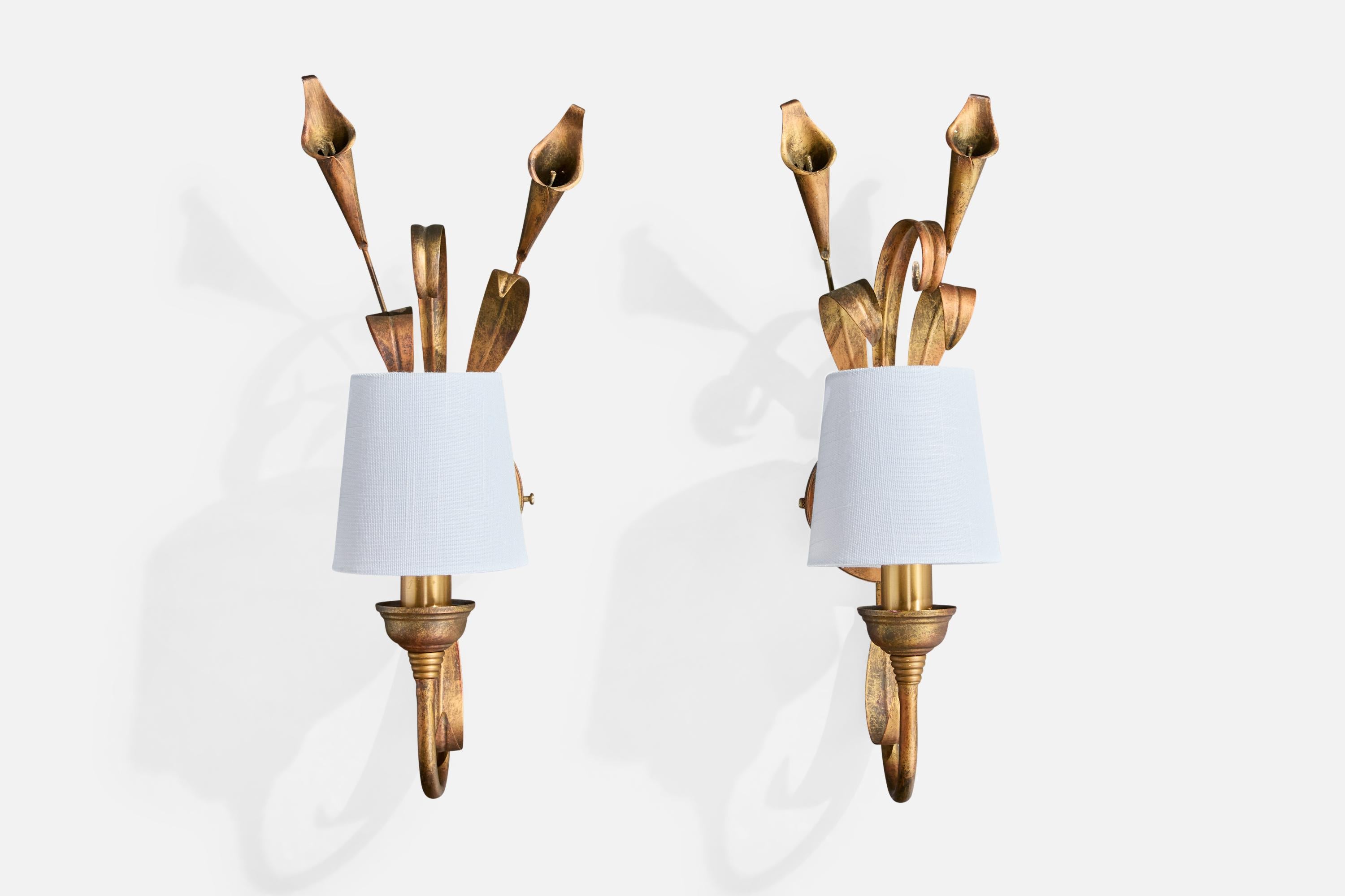 Mid-Century moderno Massive Lighting, Luci da parete, Metallo, Fabrice, Francia, anni '80 in vendita