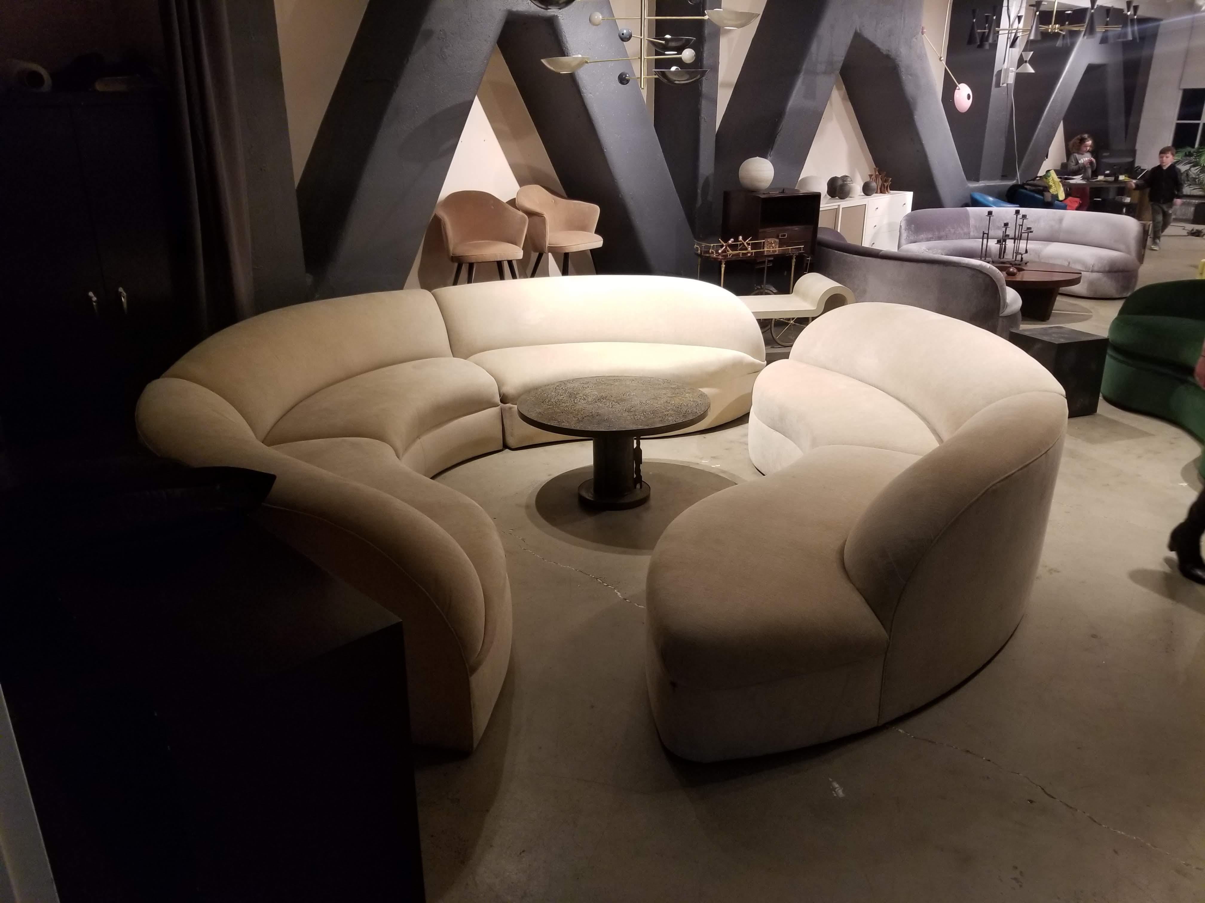Massive Weiman Preview Sectional Serpentine Curved Sofa 4
